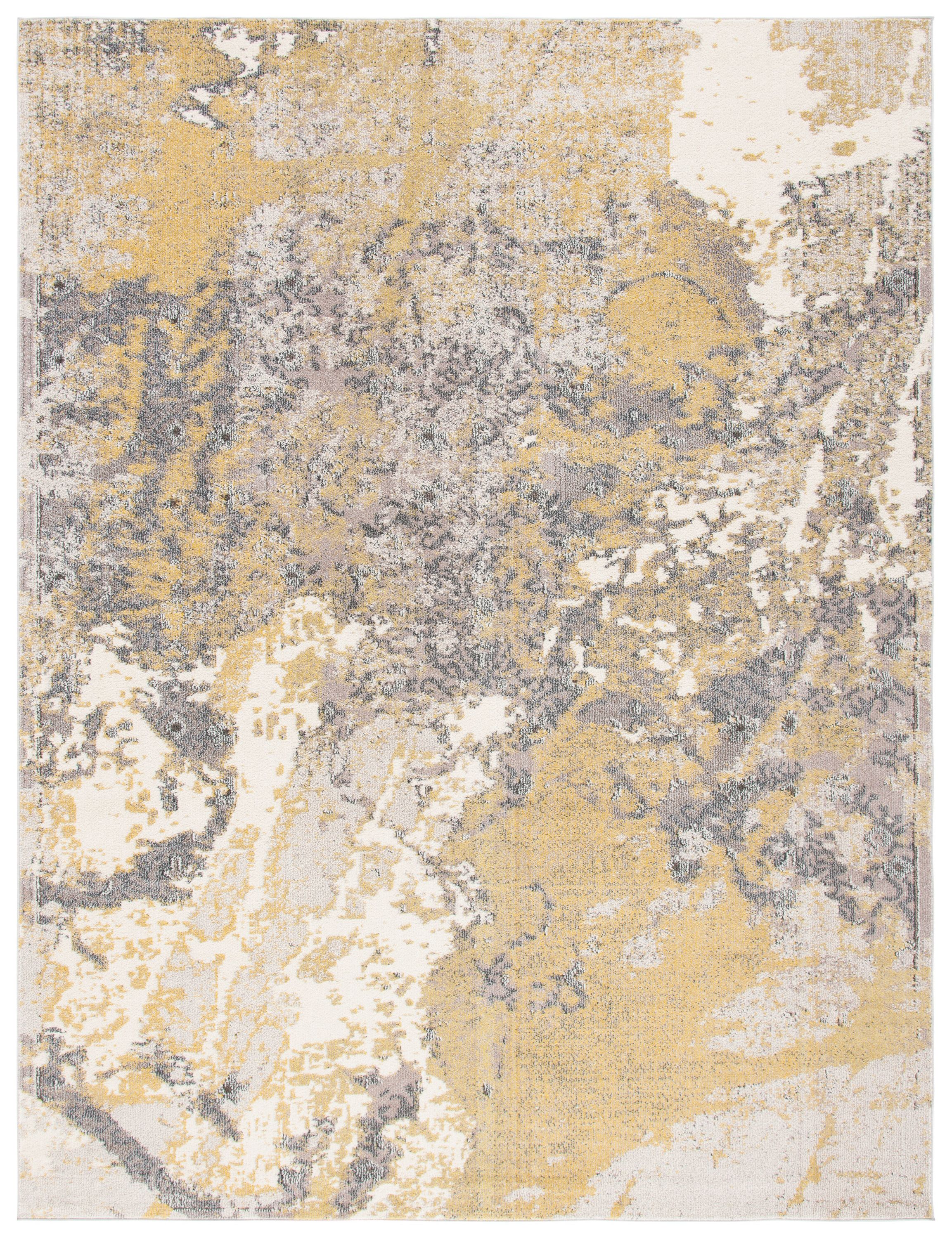 Safavieh MAD499A-8 Madison 8 x 10 (ft) Loomed Polypropylene Ivory/Gray Rectangular Indoor Abstract Bohemian/Eclectic Area rug