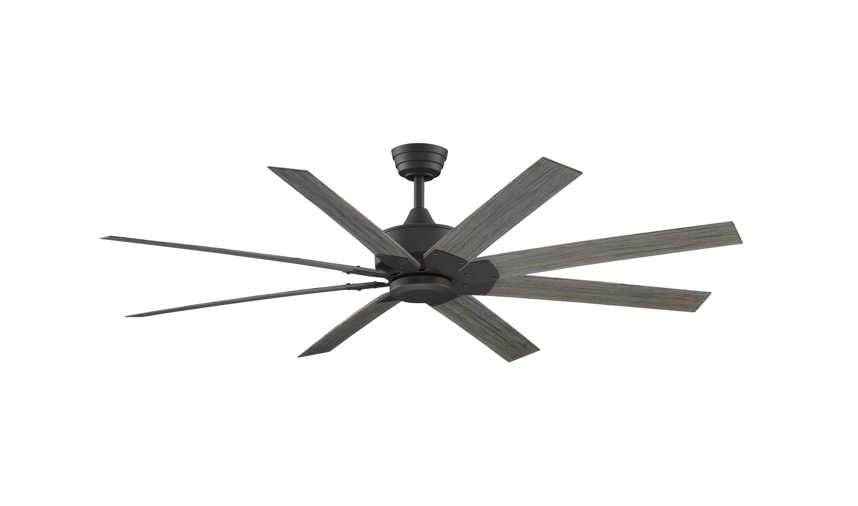 Fanimation FPD7912BGR-64WE Levon Custom 64-in Outdoor Smart Matte Greige with Weathered Wood Blades Ceiling Fan Light Kit Compatible - Remote Included ( 8 -Blade )