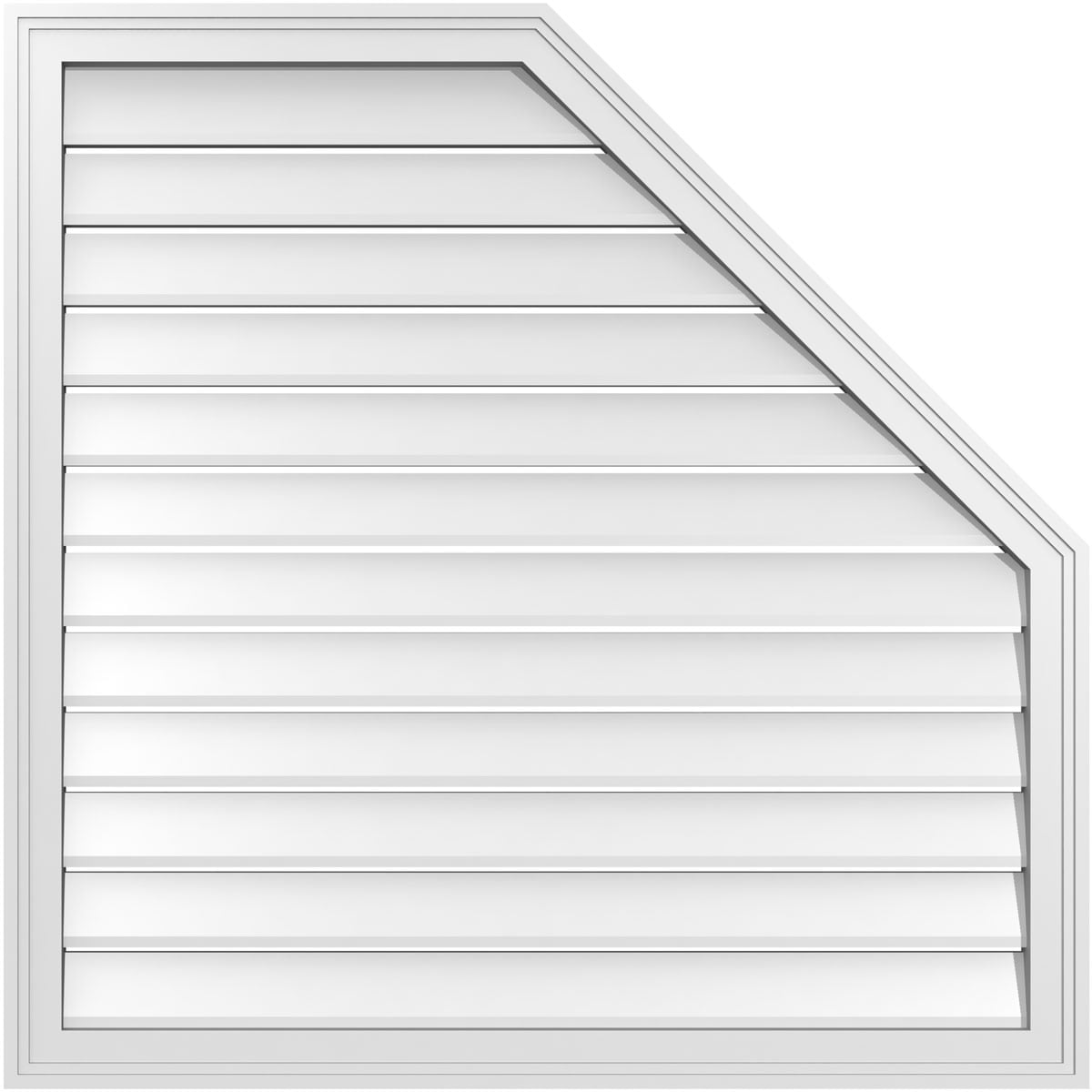 Ekena Millwork GVPOR38X3802SF 38-Inches x 38-Inches Off-white Octagon PVC Gable Louver Vent