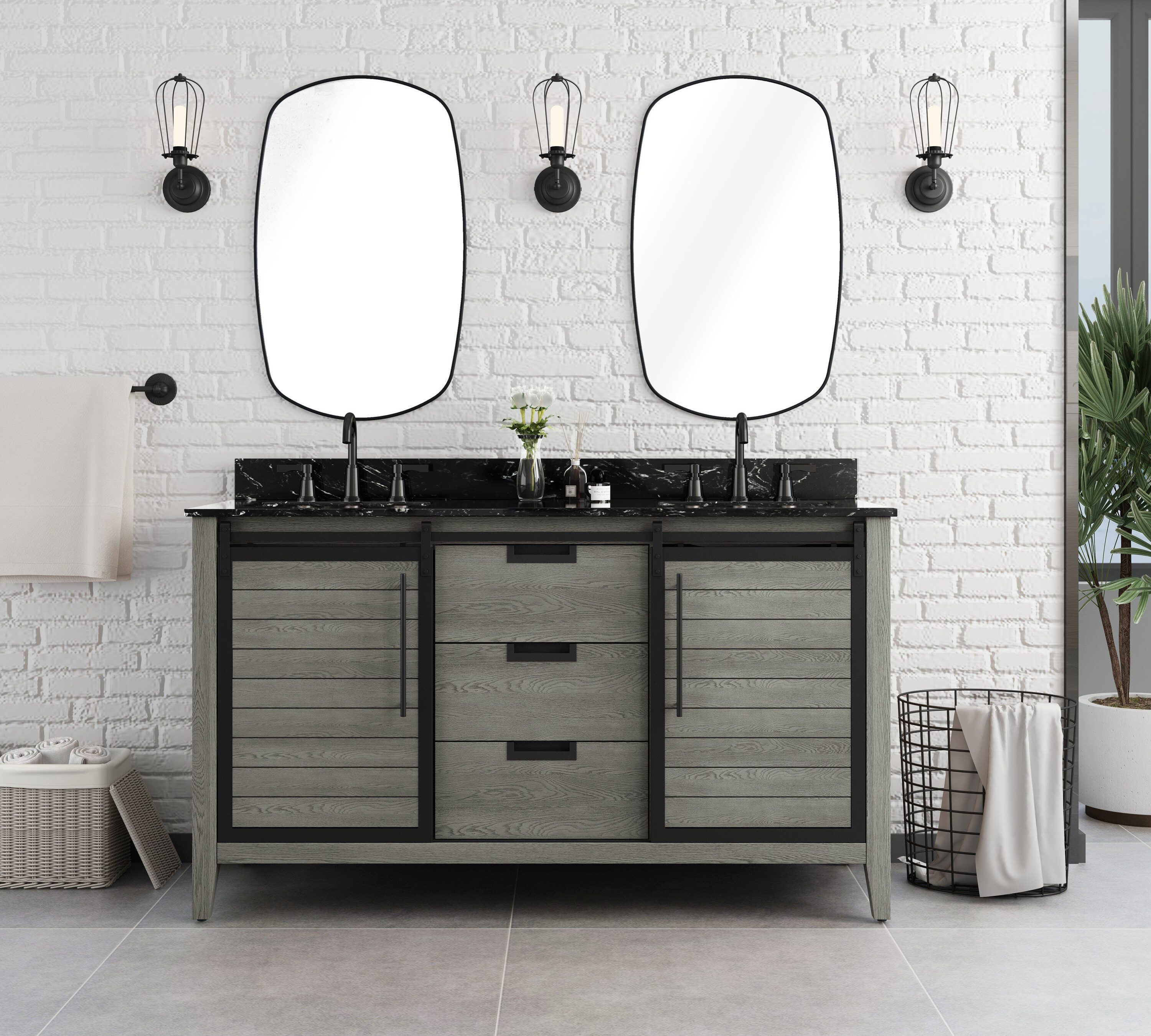 allen + roth TJ-0113V6022GR Bath-Vanity-Combo - View #6