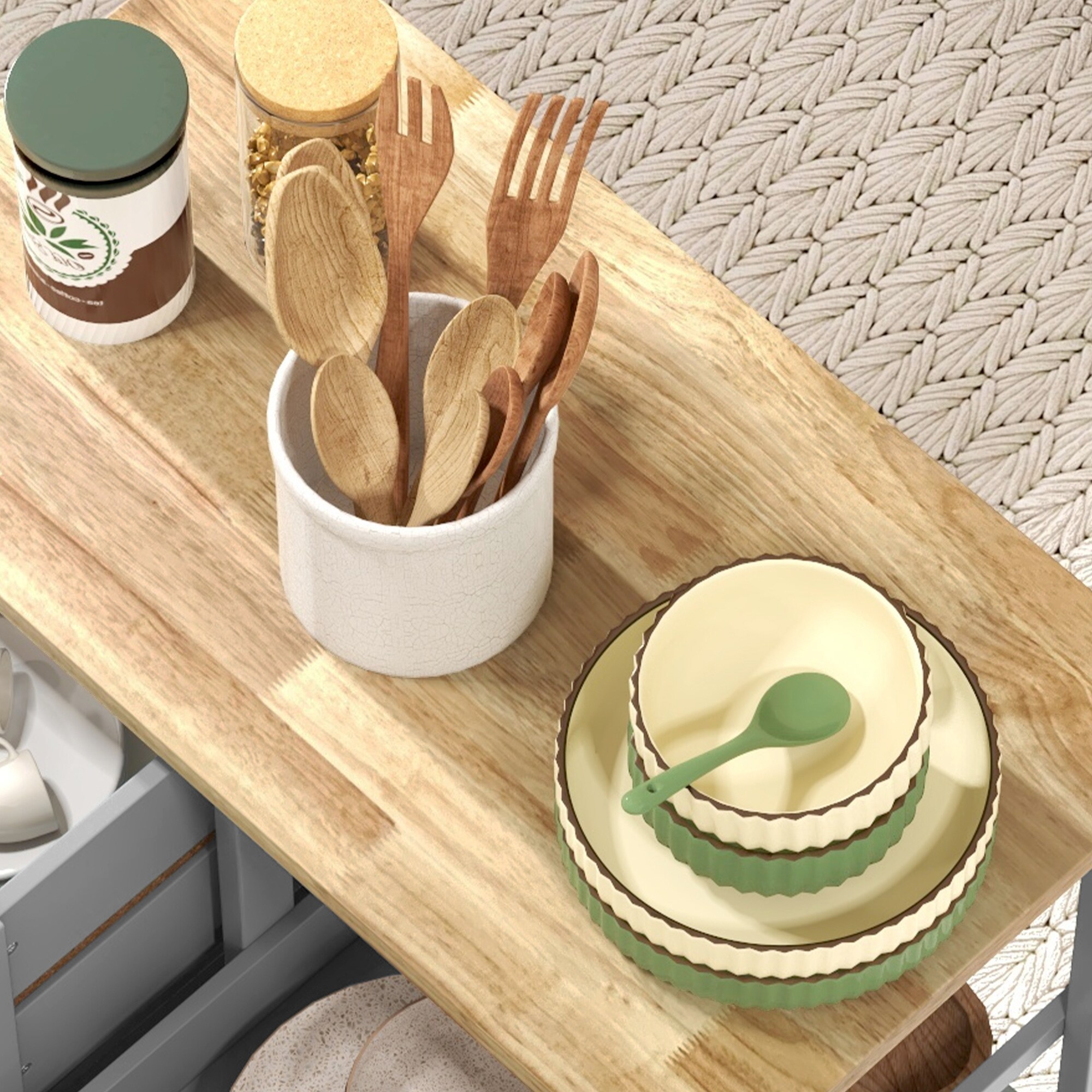 HomCom 801-213V81GY Kitchen-Furniture - View #7