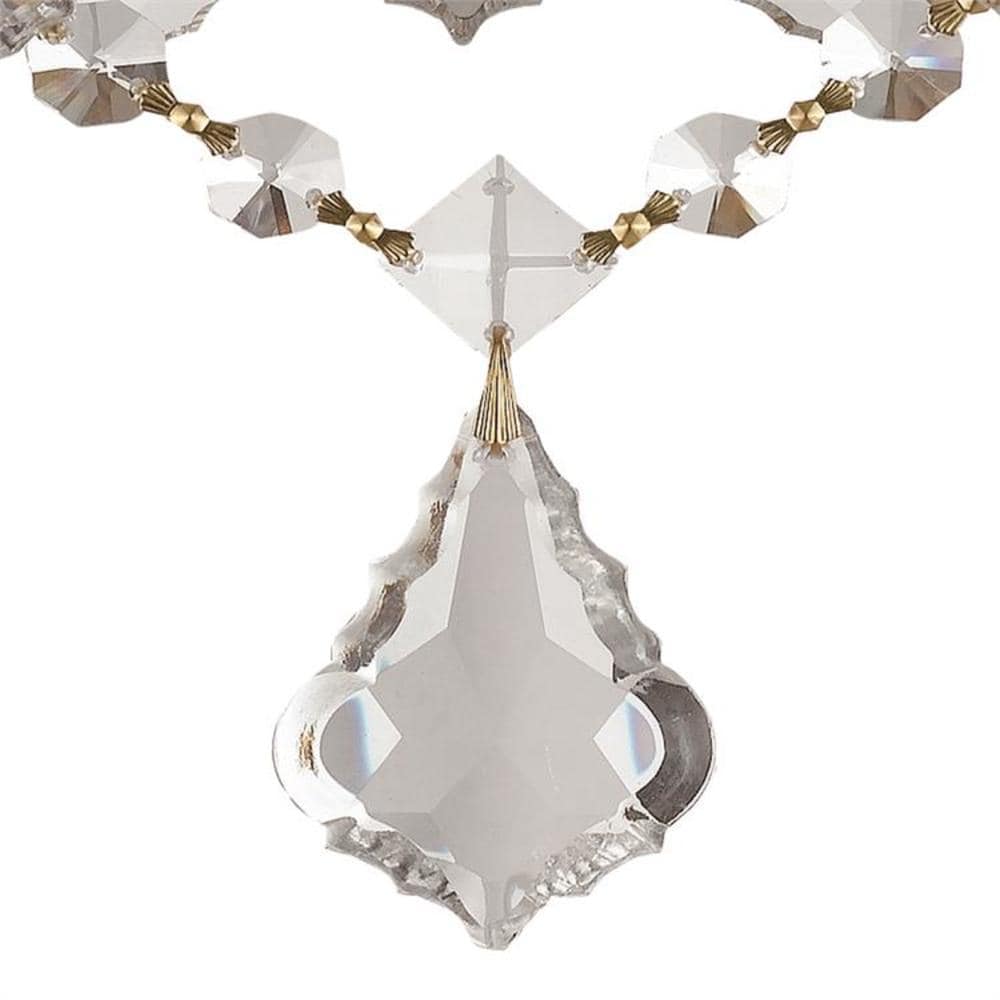 Antique Gold Mini Chandelier with Clear Swarovski Crystals, 4-Light
