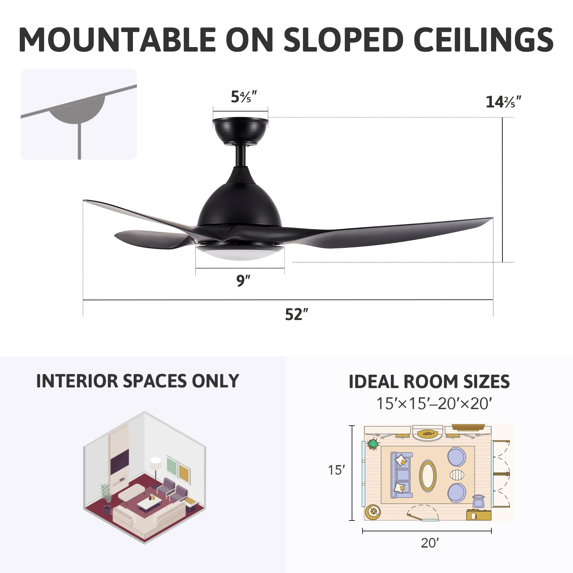 CO-Z CFN-1506-BK Ceiling-Fans - View #11
