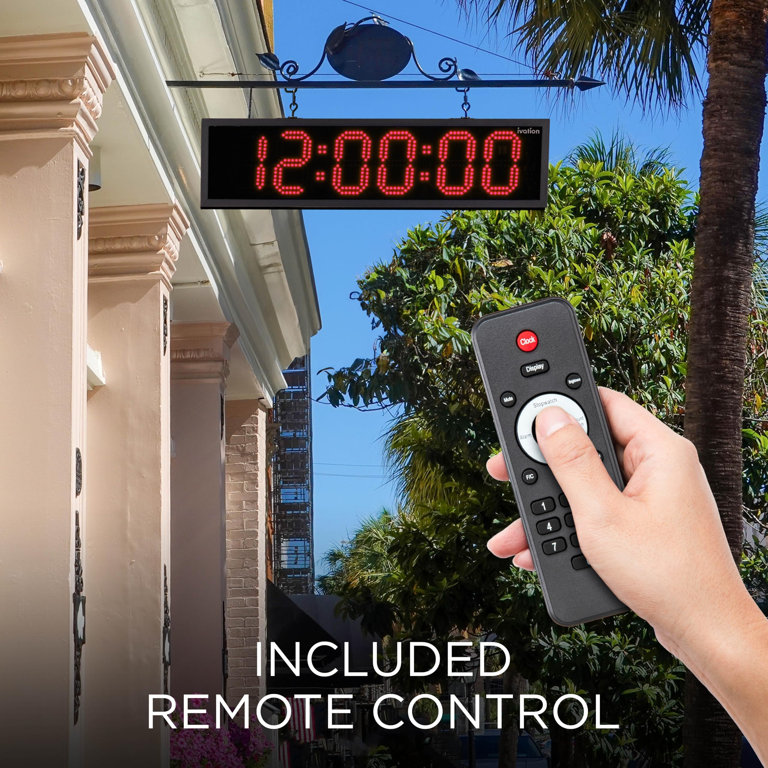 Ivation JID0624TRED Indoor-Outdoor-Clocks - View #6