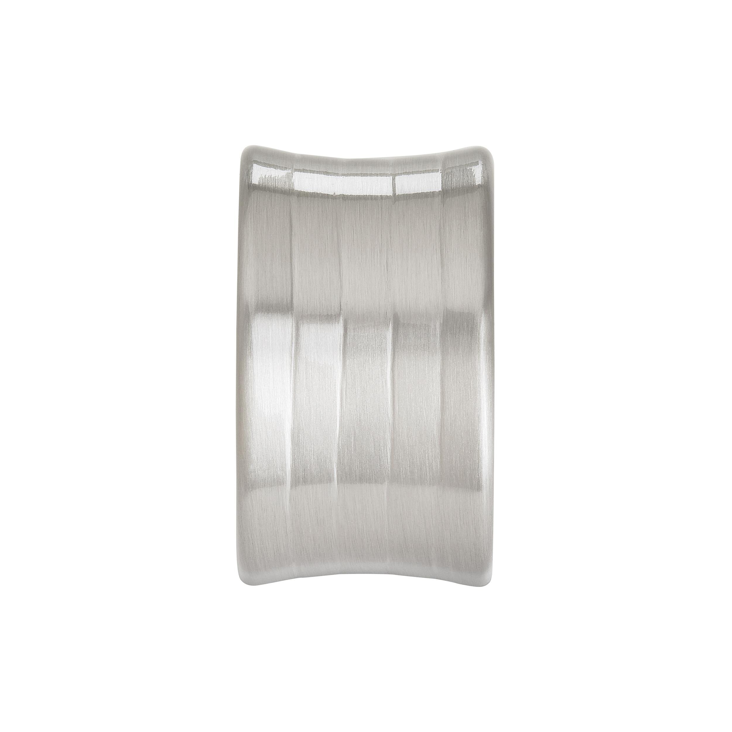 Brushed Nickel Concentric Finger Pull with Mounting Hardware