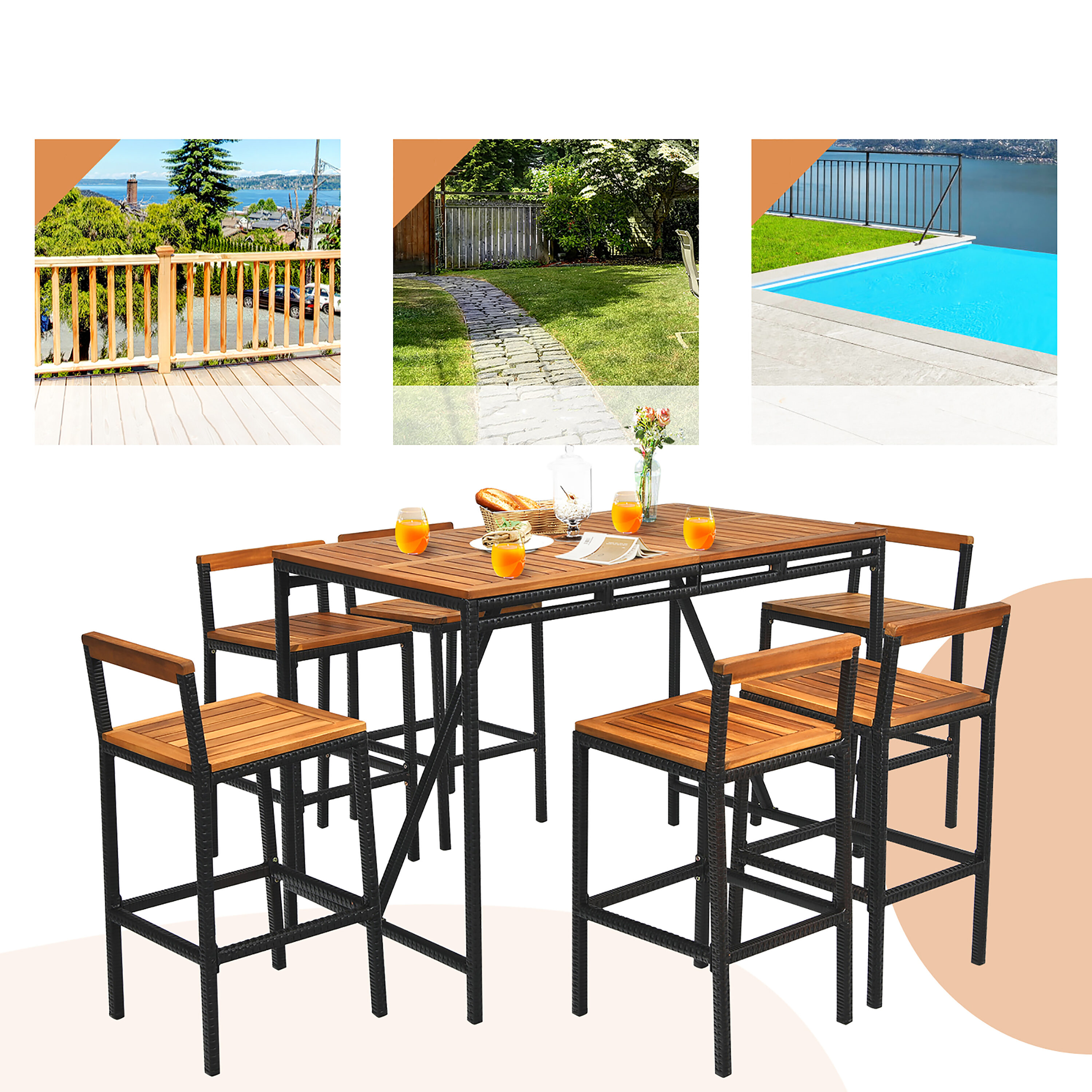 Costway HW68237+ Patio-Dining-Sets - View #4