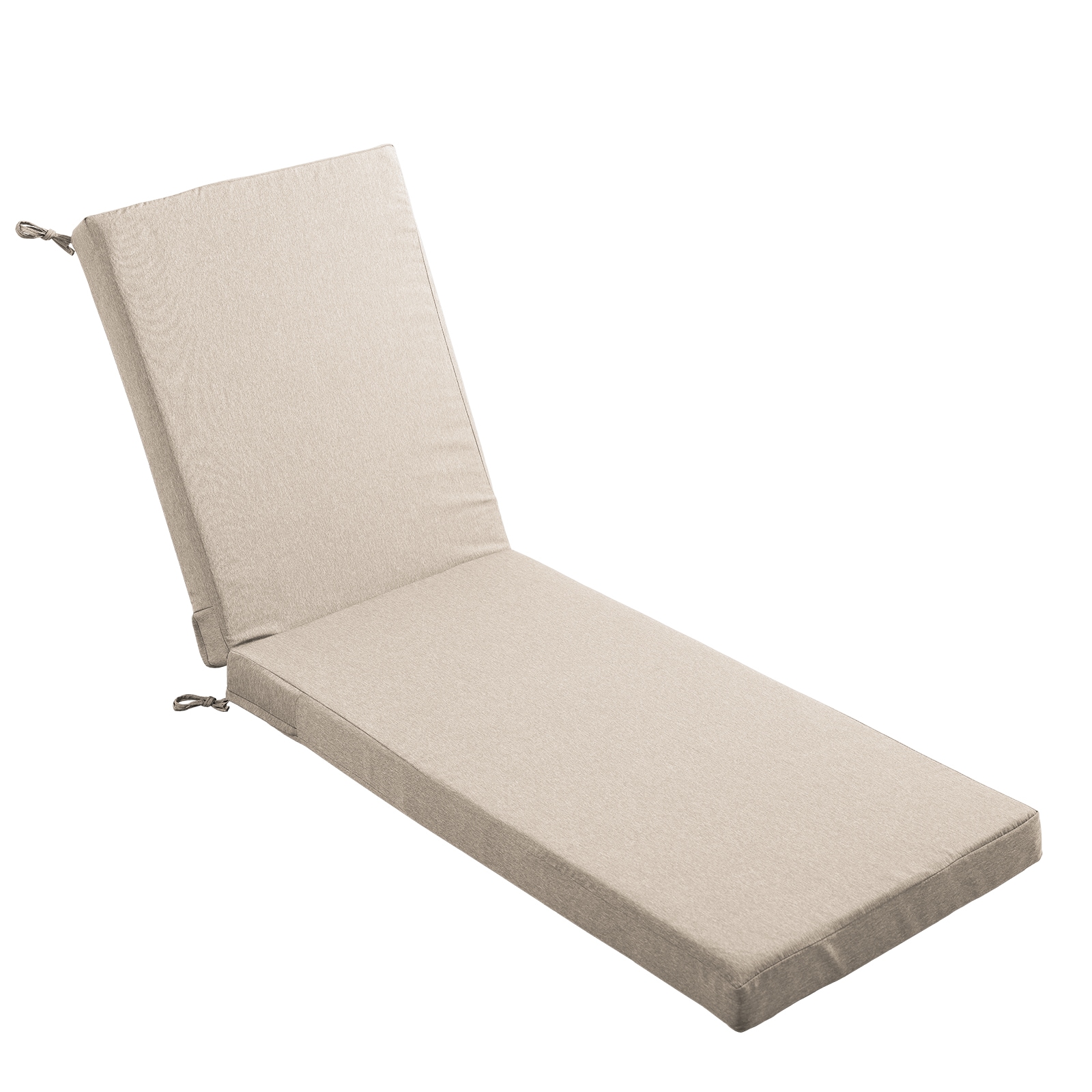 Rilyson FSZBDTC009BE1 44-in x 22.4-in Beige-1 Piece Patio chaise lounge chair cushion