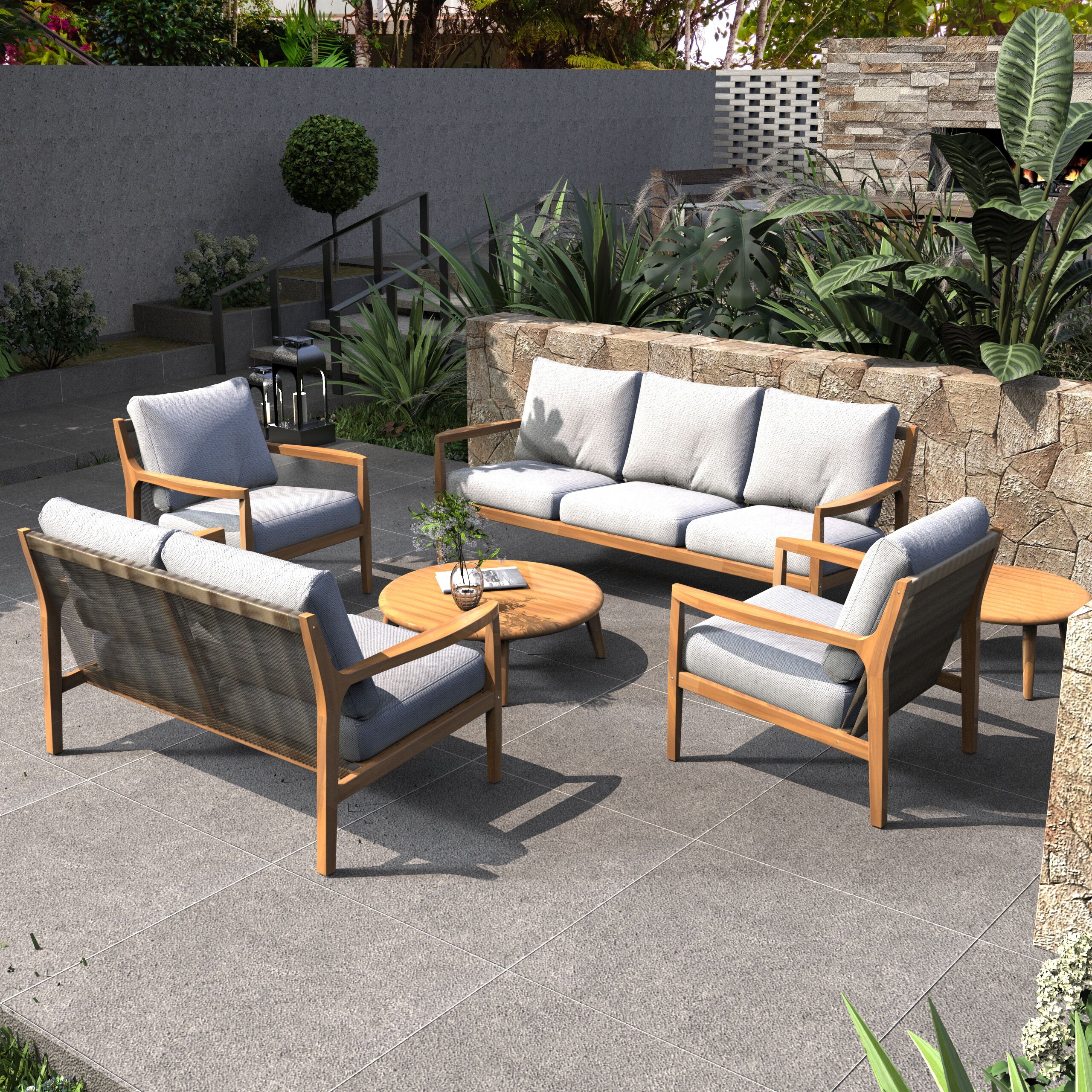 Moda Furnishings PAS-2513 Patio-Conversation-Sets - View #6