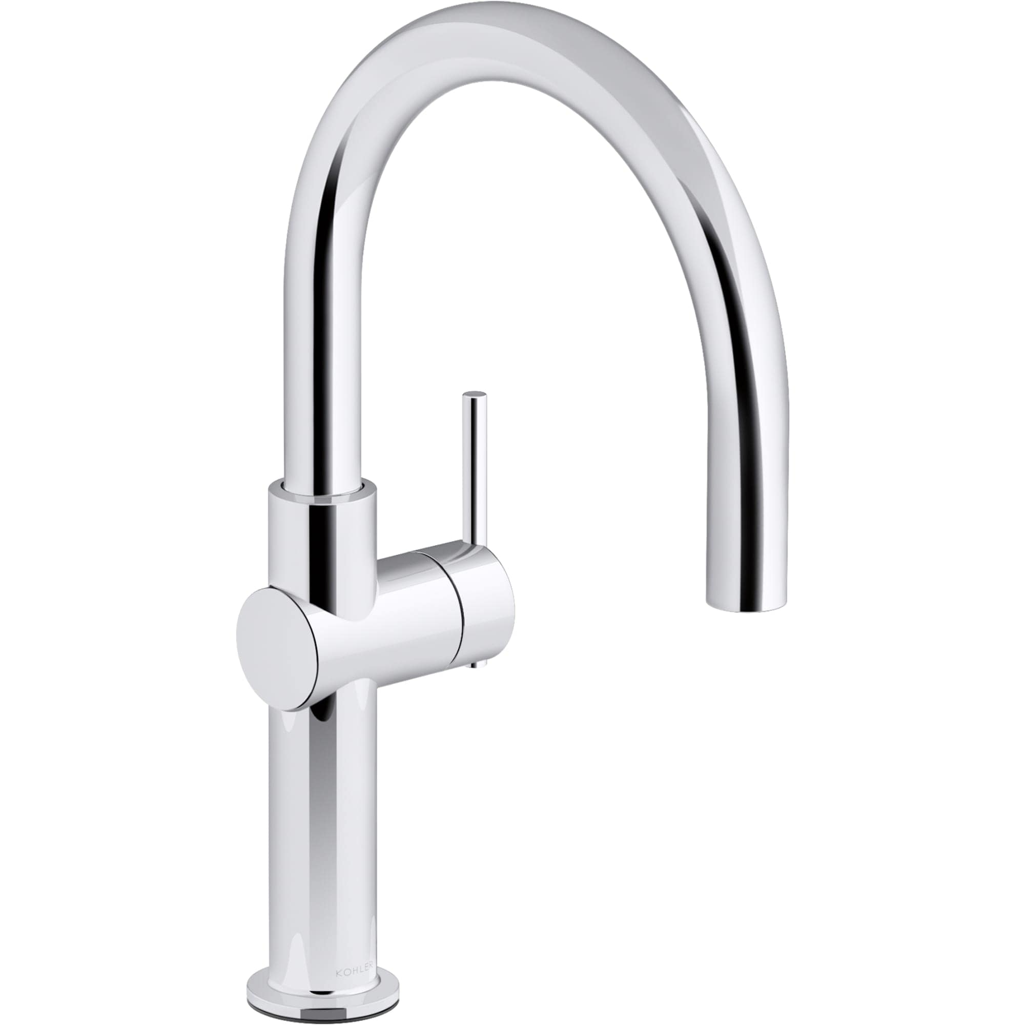 KOHLER K-22975-CP Crue Polished Chrome Single Handle Deck-mount Bar and Prep Kitchen Faucet ( Deck Plate Included )
