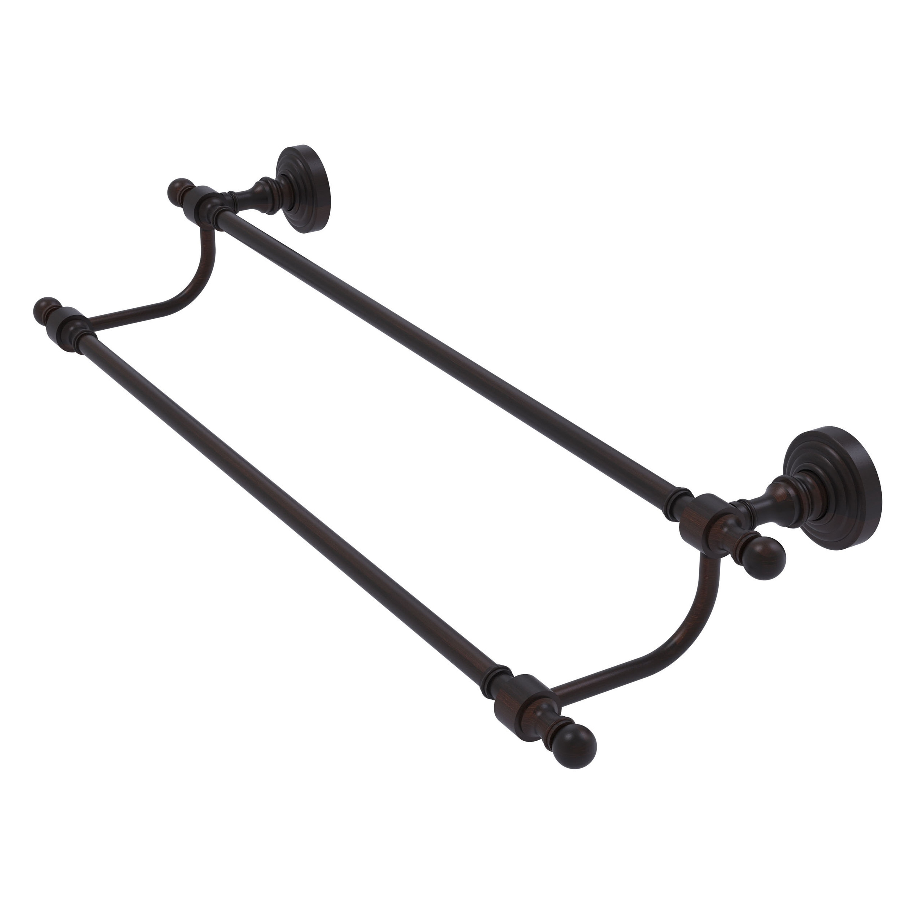 Allied Brass RW-72/18-VB Retro Wave 18-in double Venetian Bronze Wall mount Double Towel Bar