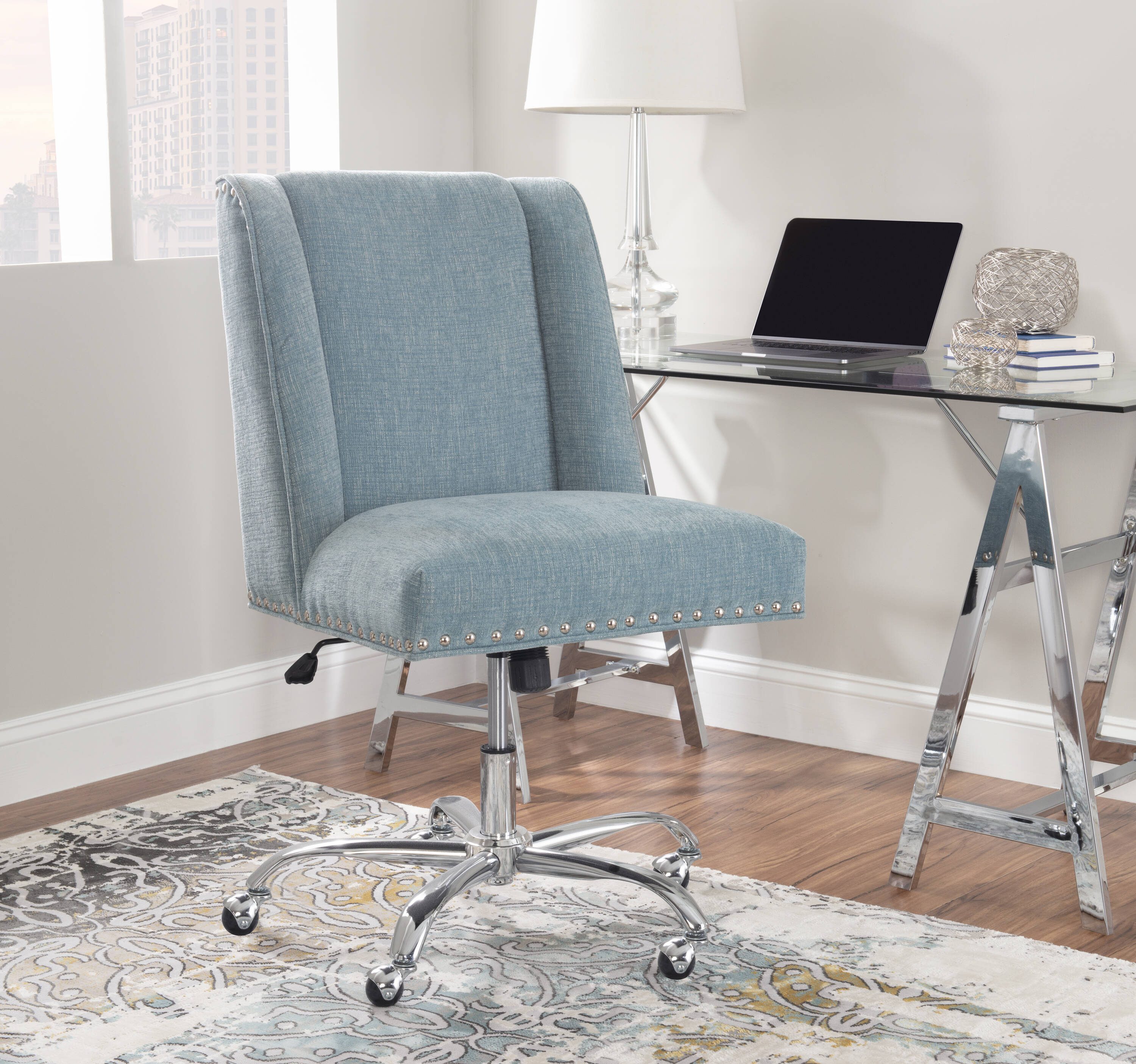Linon 178404AQUA01U Office-Chairs - View #10