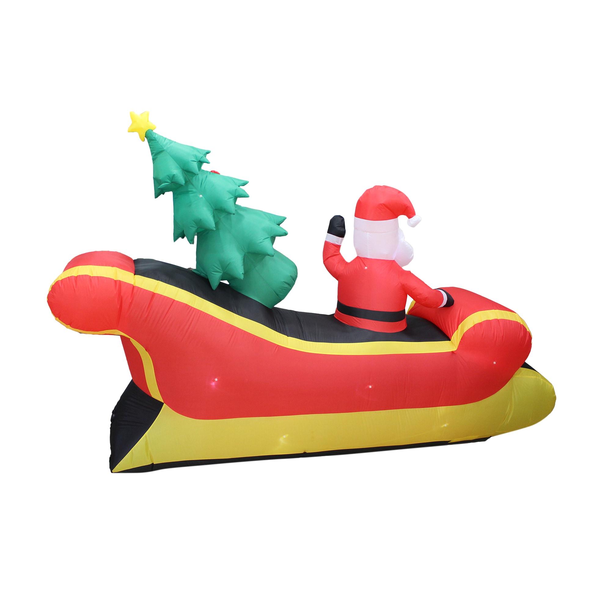 A Holiday Company 5-ft Lighted Santa Christmas Inflatable in the ...