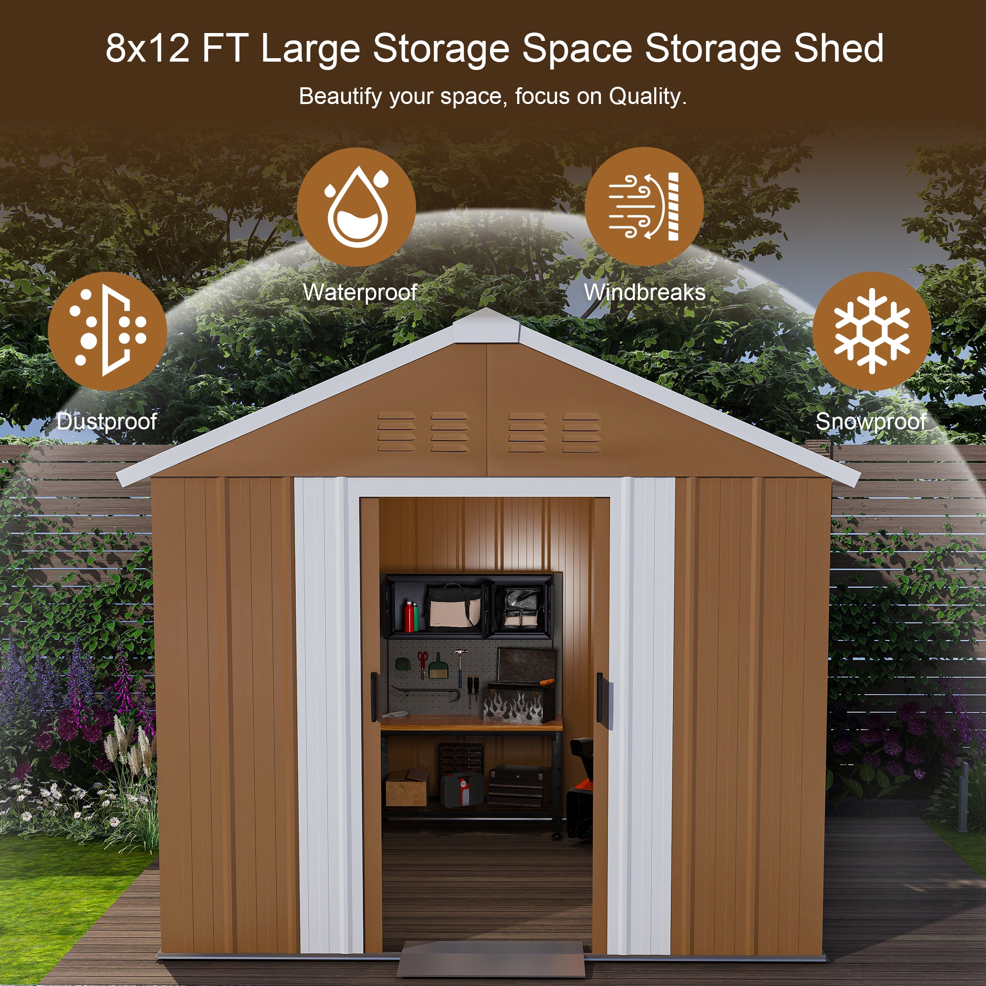 Dimakai DI-FS341733P Metal-Storage-Buildings-Sheds - View #7