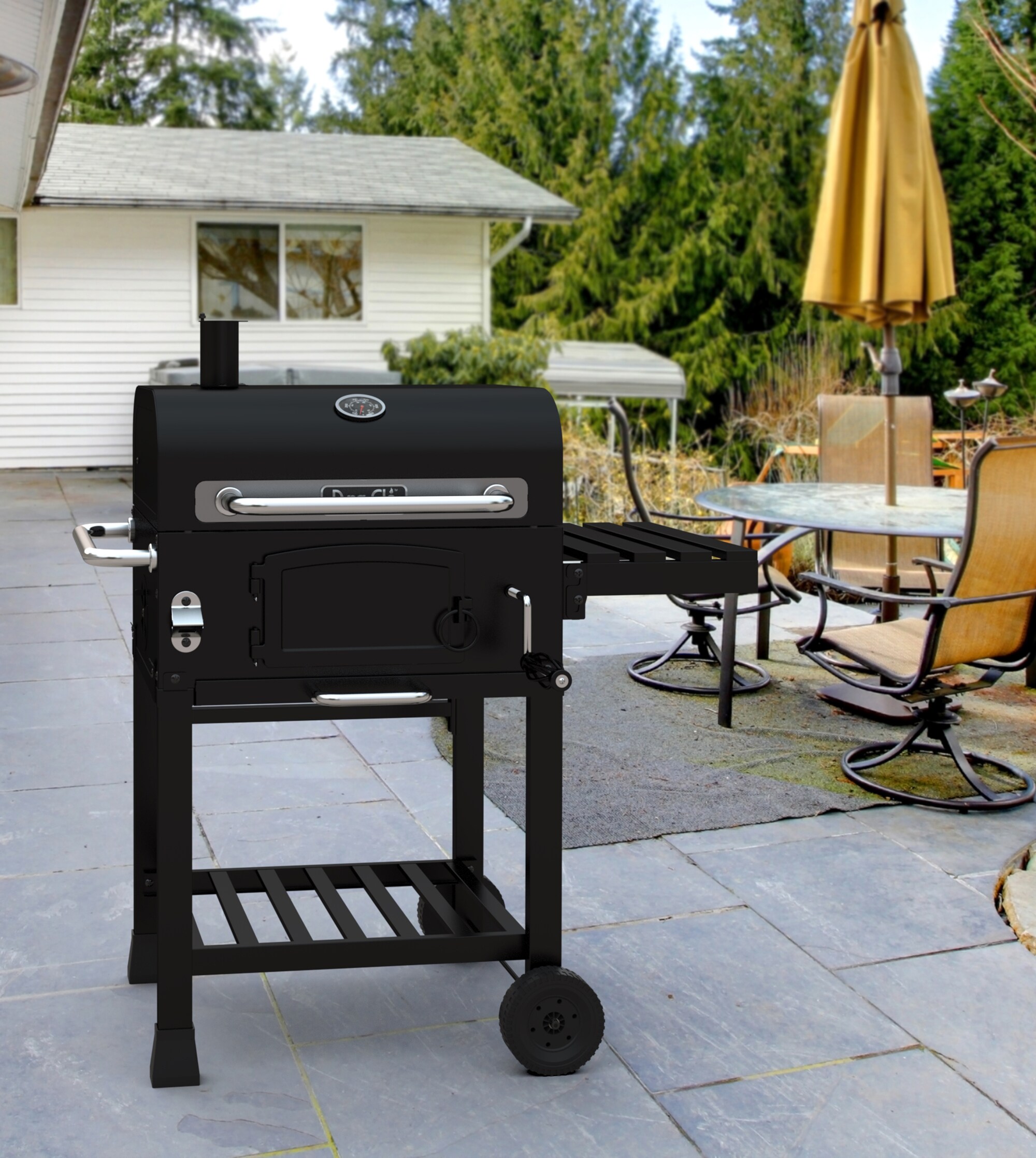 Dyna-glo 24-in W Black Barrel Charcoal Grill In The Charcoal Grills 