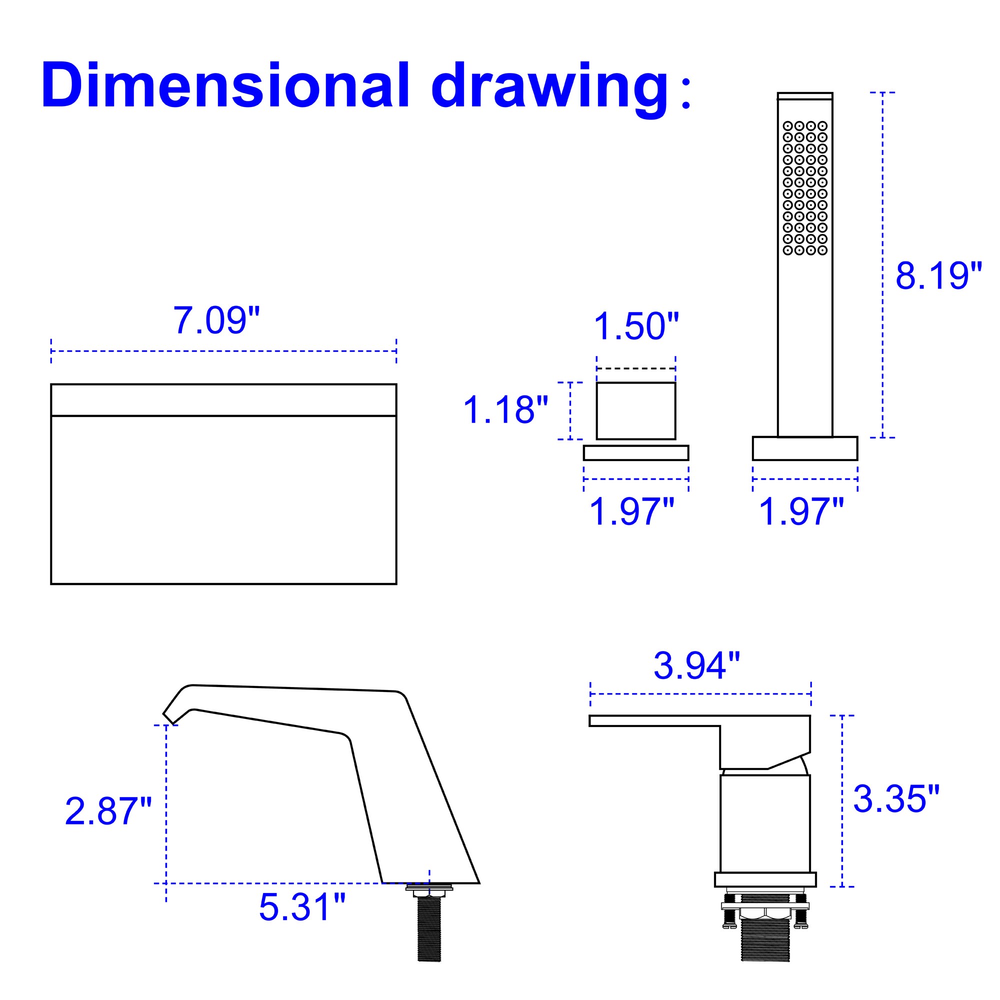 Clihome CSMD-BF17-21BG Roman-Tub-Faucets - View #11