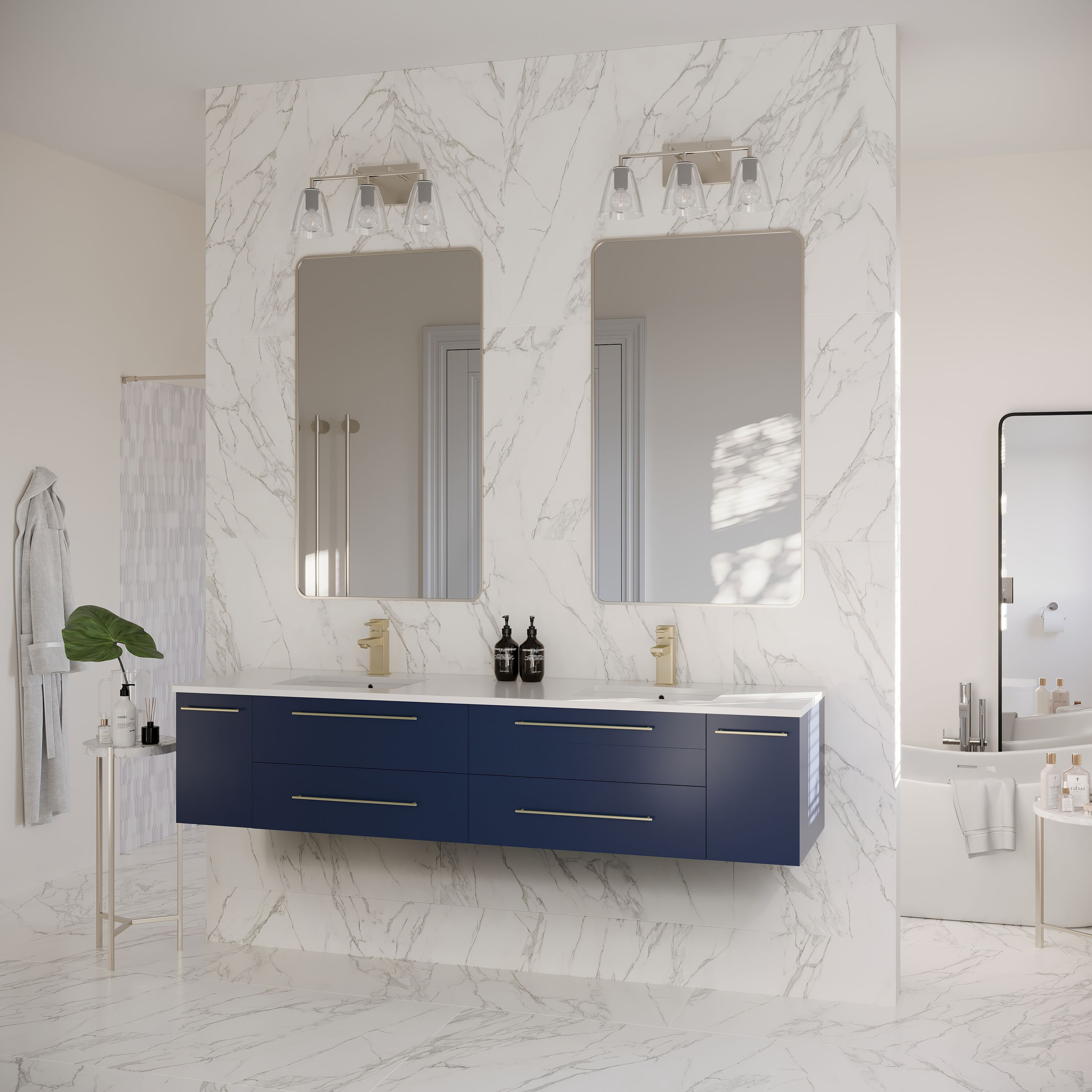 Fresca FCB6172RBL-UNS-DCWHU Bath-Vanity-Combo - View #4