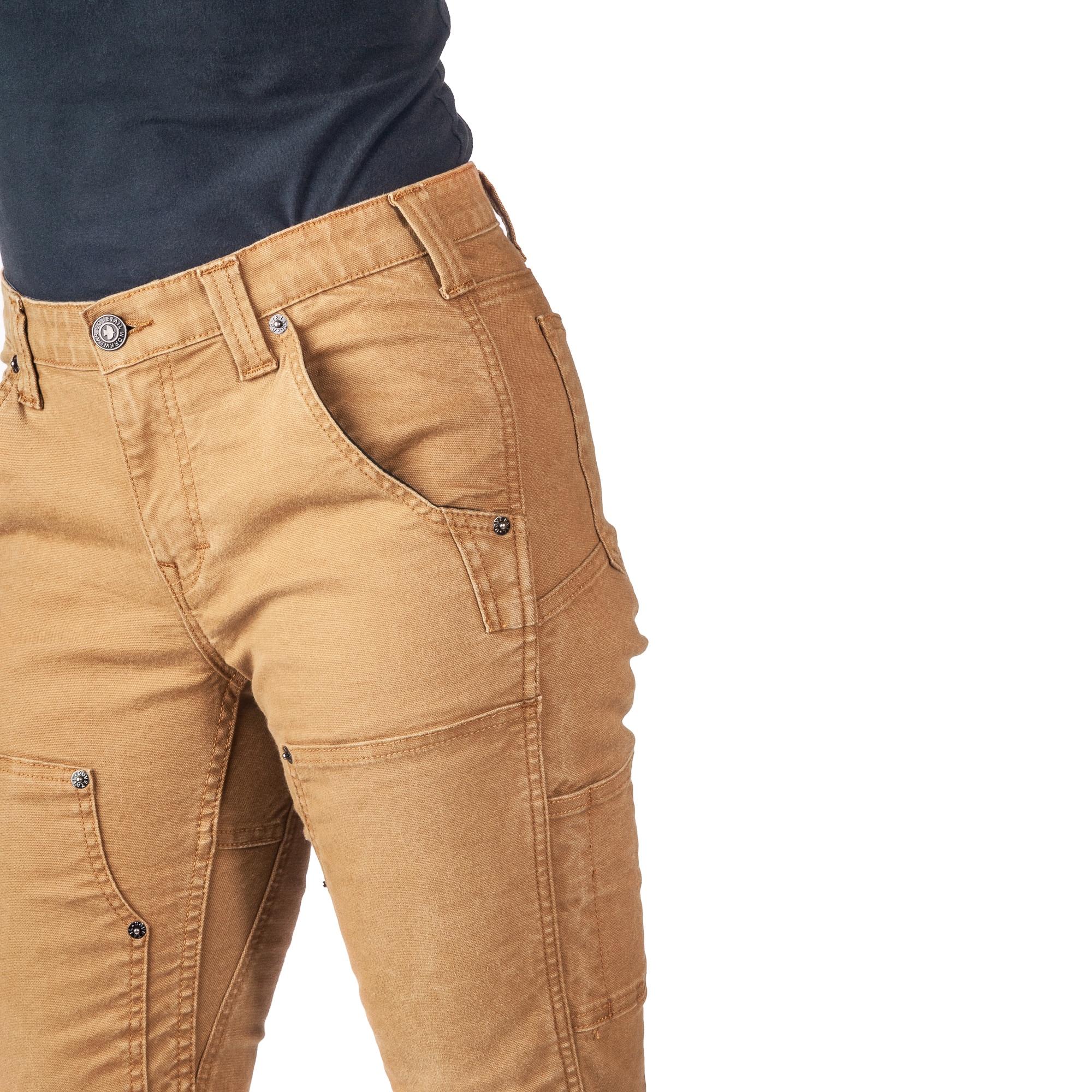 Dovetail Workwear Women's Saddle Brown Canvas Work Pants (18 X 32) in the  Pants department at