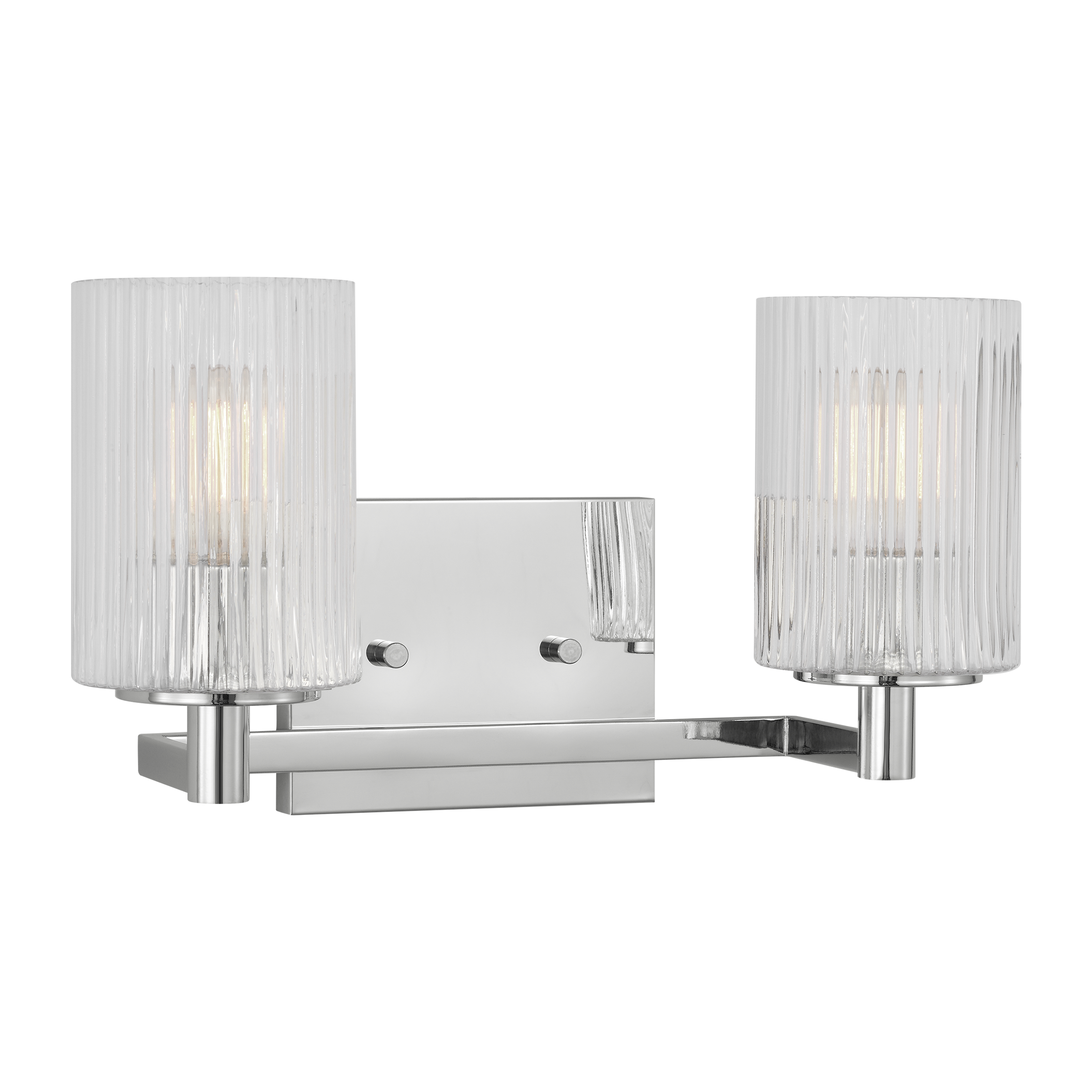 Generation Lighting GLV1042CH Lando 14.25-in 2 -Light Chrome Transitional Vanity light