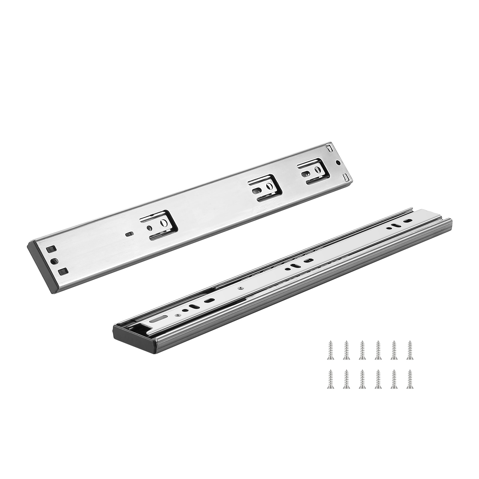 SVOPES 13.9-in Full extension Soft Close Self-Closing Side Mount 100-lb Load Capacity Heavy Duty Silver Drawer Slide 10 -Pair 10 -Pieces #SVOPESCZCJCTD08067V0