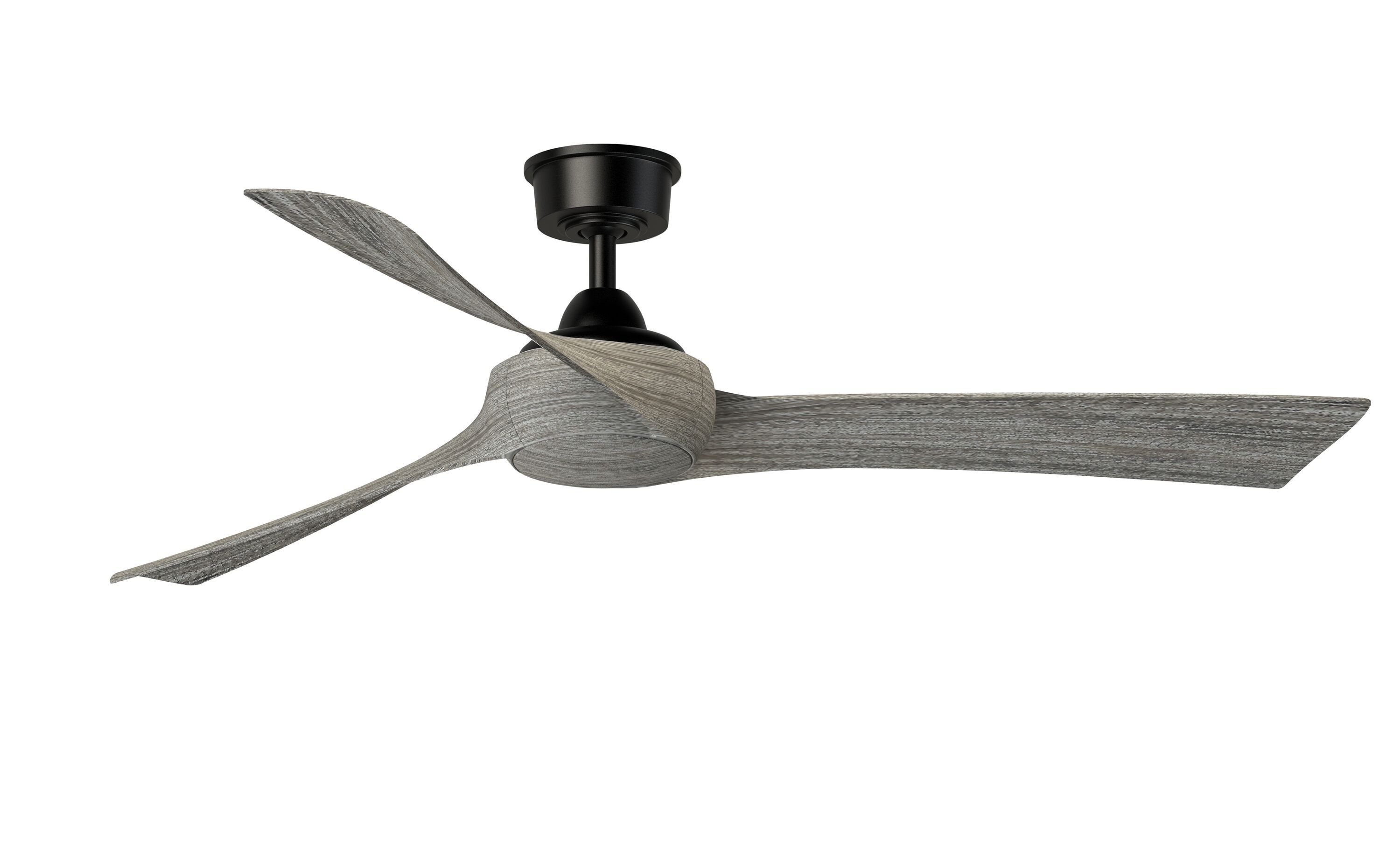 Fanimation TriAire Custom 48-in Matte White with Weathered Wood Blades Color-changing Integrated LED Indoor/Outdoor Smart Propeller Ceiling Fan with Light and Remote (3-Blade) FPD8514MWW-48WEW-LK Sansujyuku sansujyuku.com