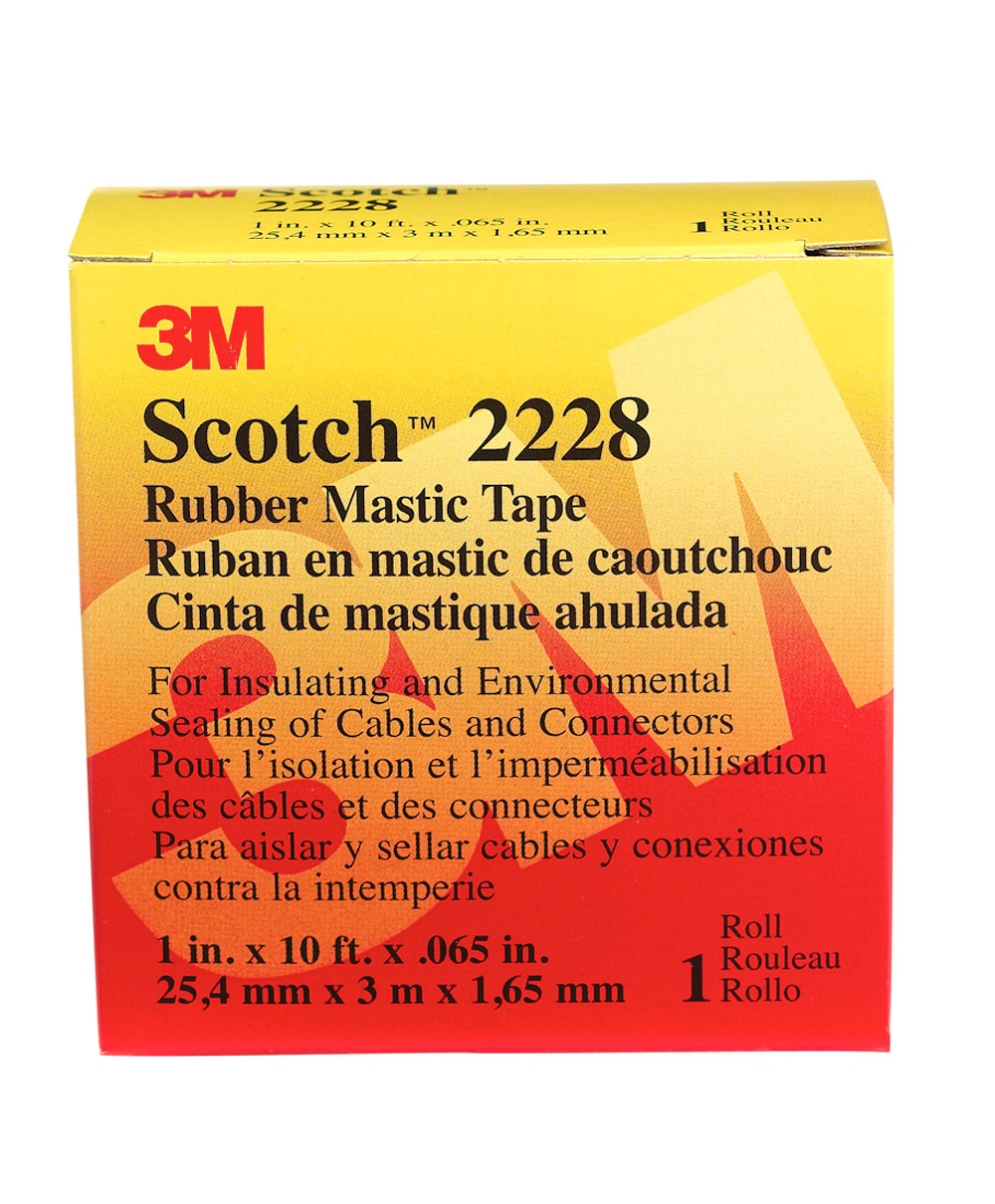 Scotch 2228 Mastic 10.0-Feet Rubber Electrical Tape Black #50727-BA-5