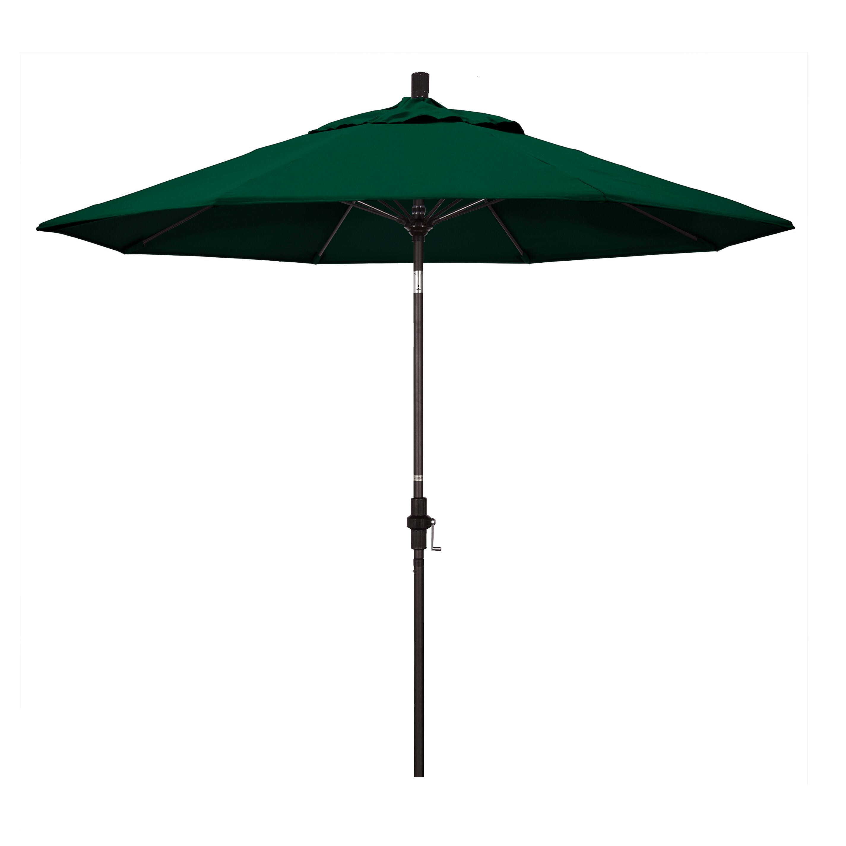 California Umbrella GSCUF908117-5446 9-ft Aluminum Green Auto-tilt Market Patio Umbrella