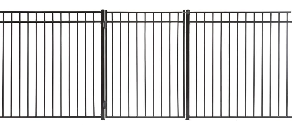 Monroe 3-ft H x 4-ft W Powder Coated Vinyl-coated Steel Flat-top Decorative Standard Fence Gate