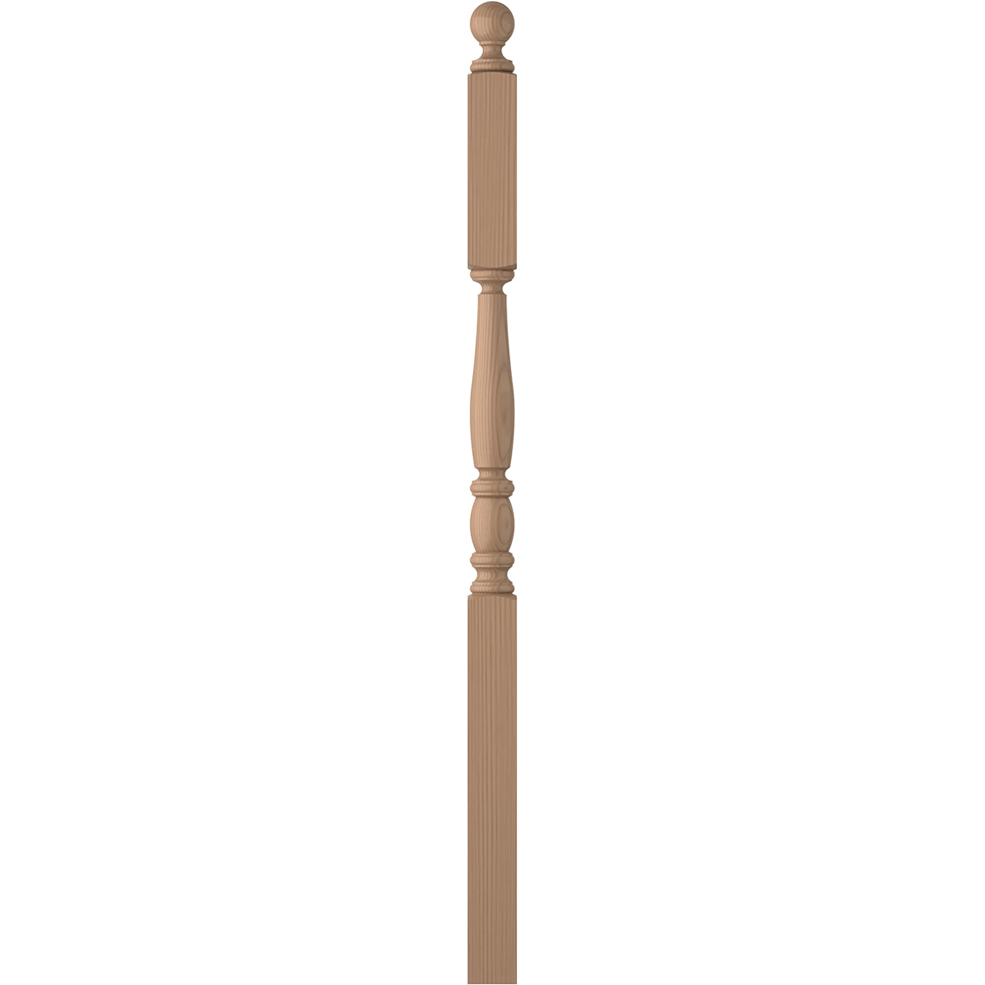 L.J. Smith Stair Systems LJP-3245BT-P LaSalle 3-in x 57.6875-in Unfinished Poplar Balcony Stair Newel Post