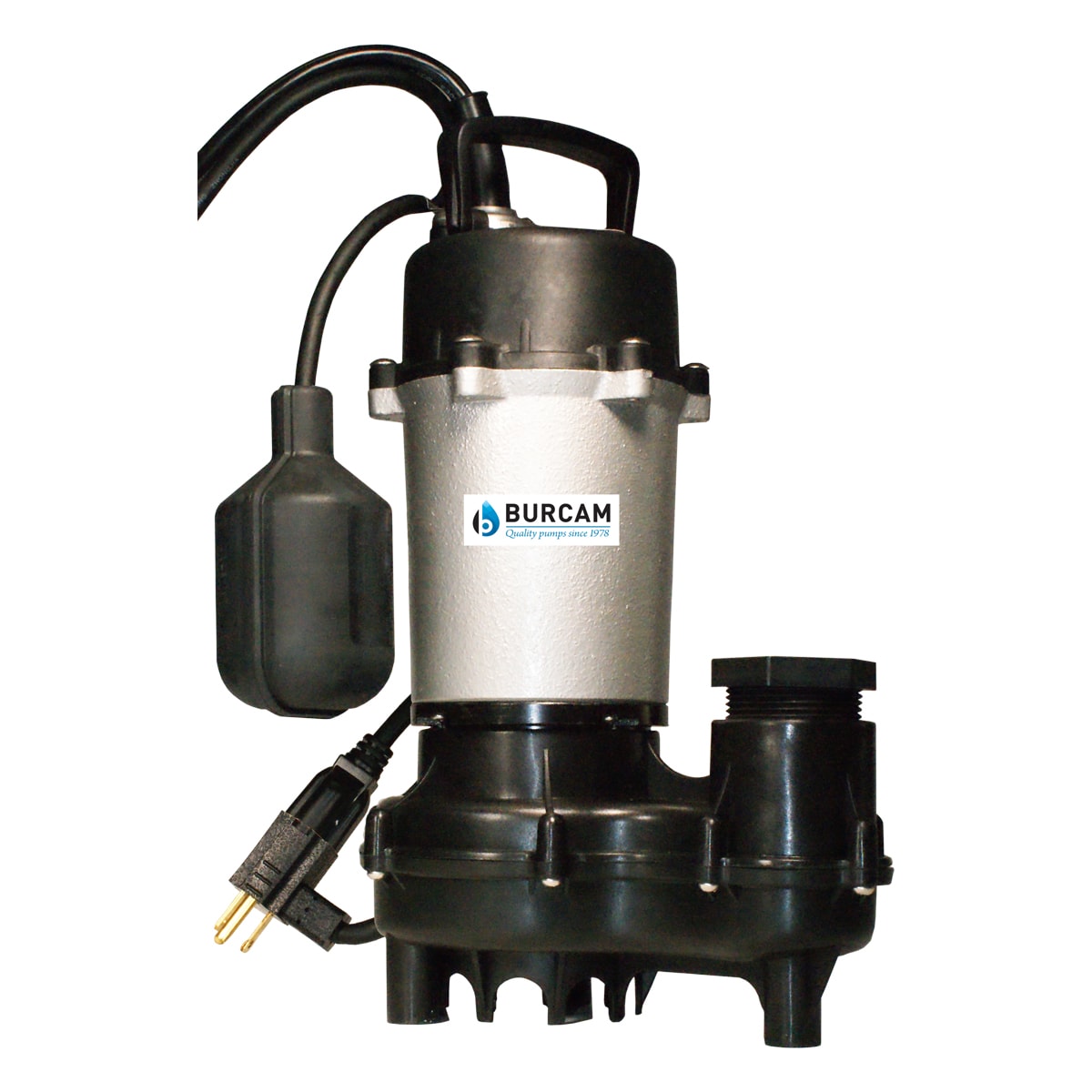 1/2-HP 115-Volt Thermoplastic Submersible Sump Pump | - Burcam 300620Z