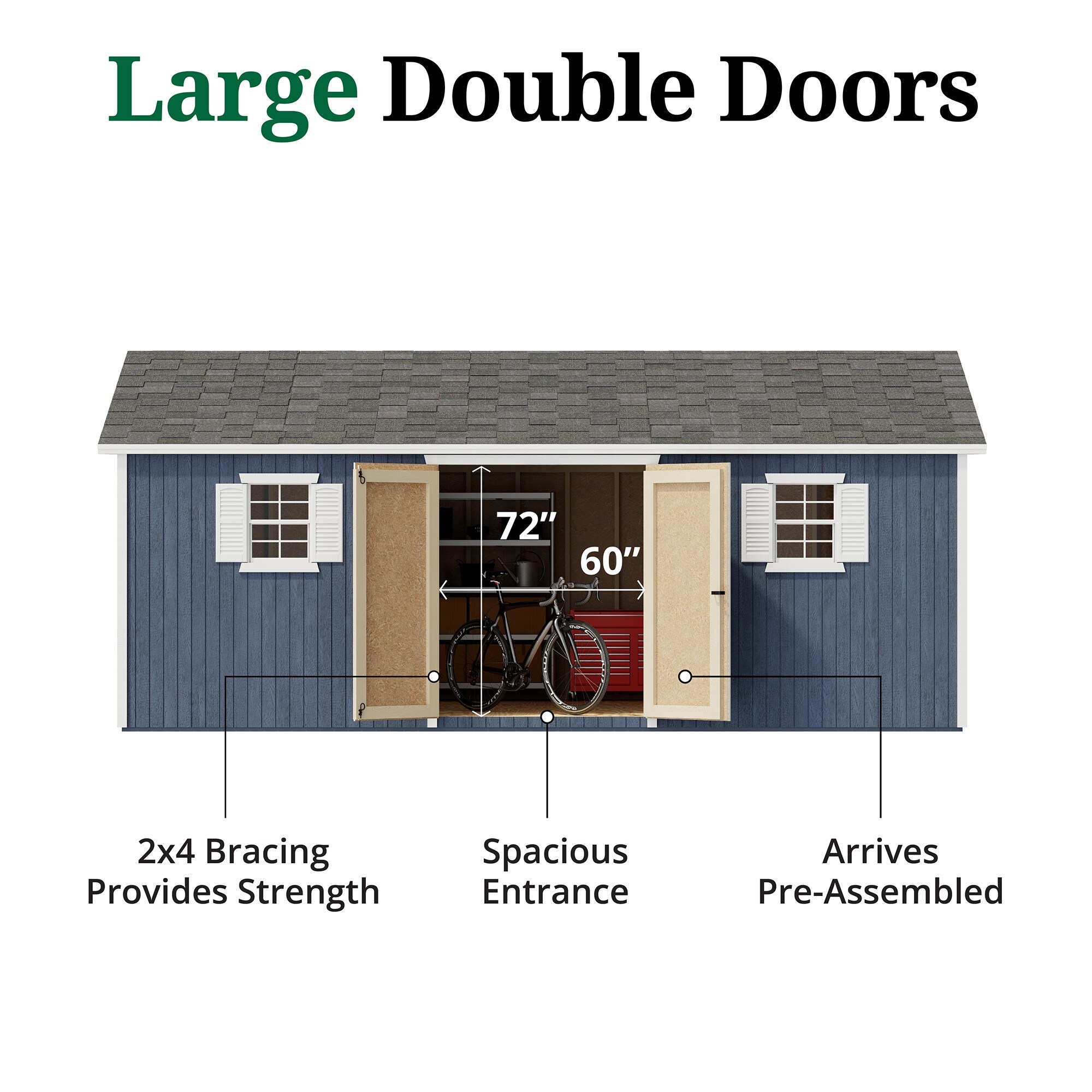 Little Cottage Co 12X20 CWS-PC Wood-Storage-Buildings - View #4
