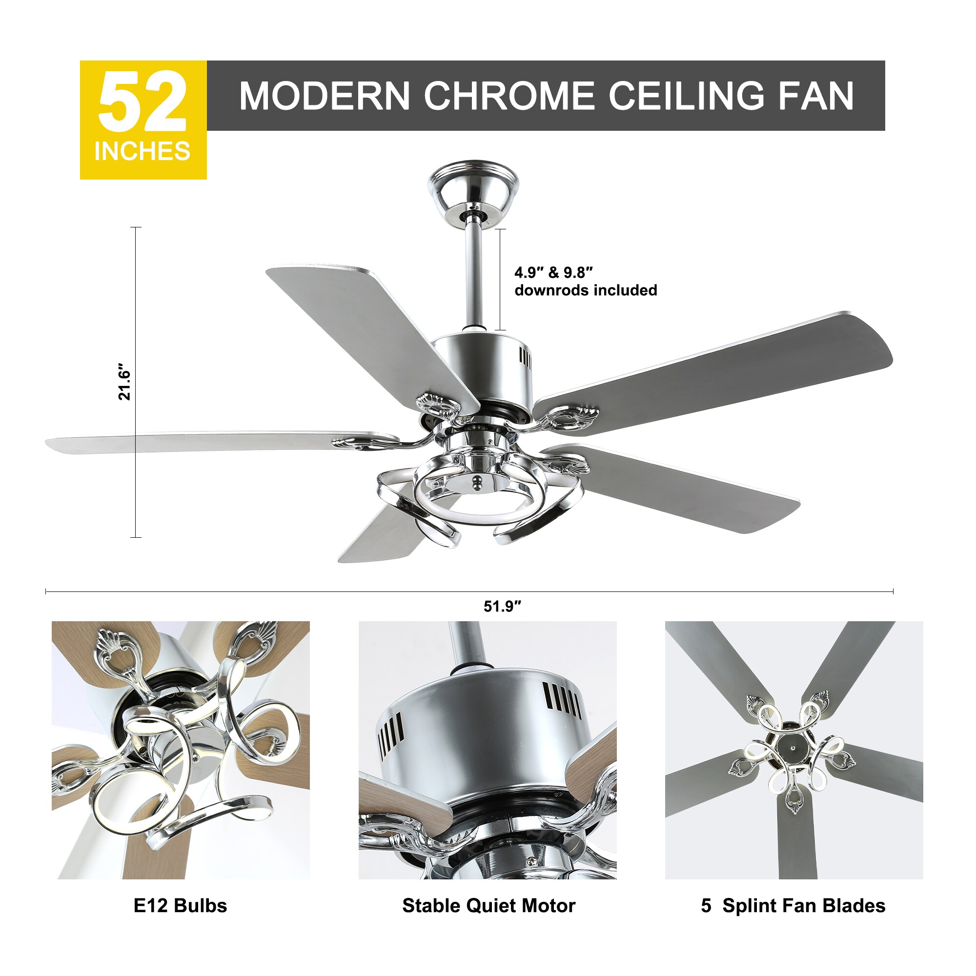 Oaks Decor DC5217OKEL-C Ceiling-Fans - View #9