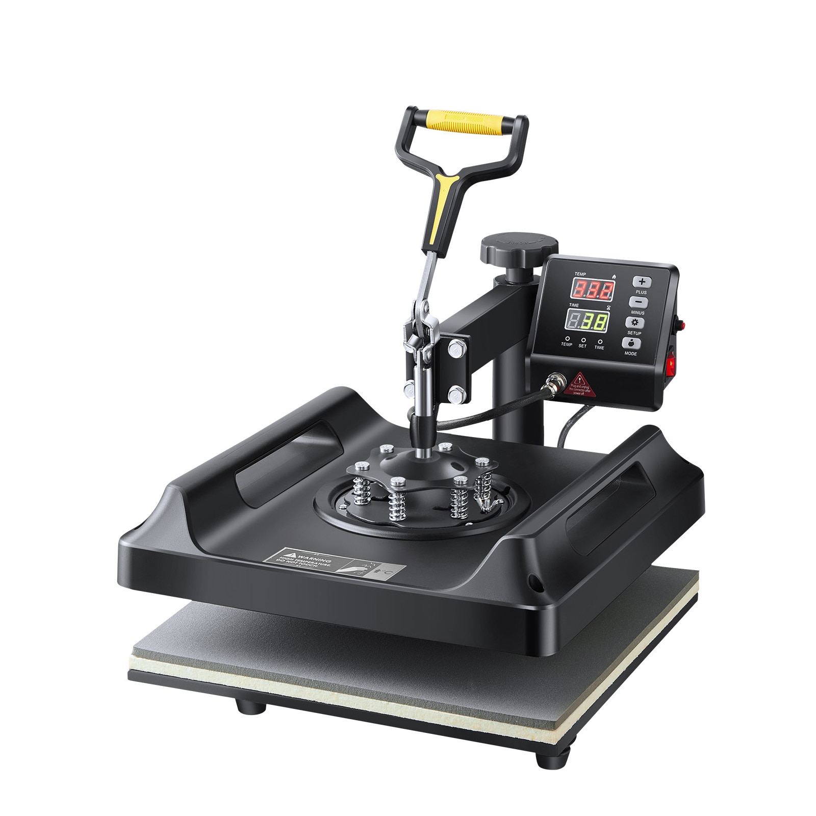 SVOPES SCYTSTHJPZGS06538V1 Heat Press Machine 8 in 1 Combo Heat Press 15x15 in Swing Away T Shirt Printing Machine Digital Control Multifunction Transfer Machine Sublimation for T-Shirt Hat Cap Mug Plate Black