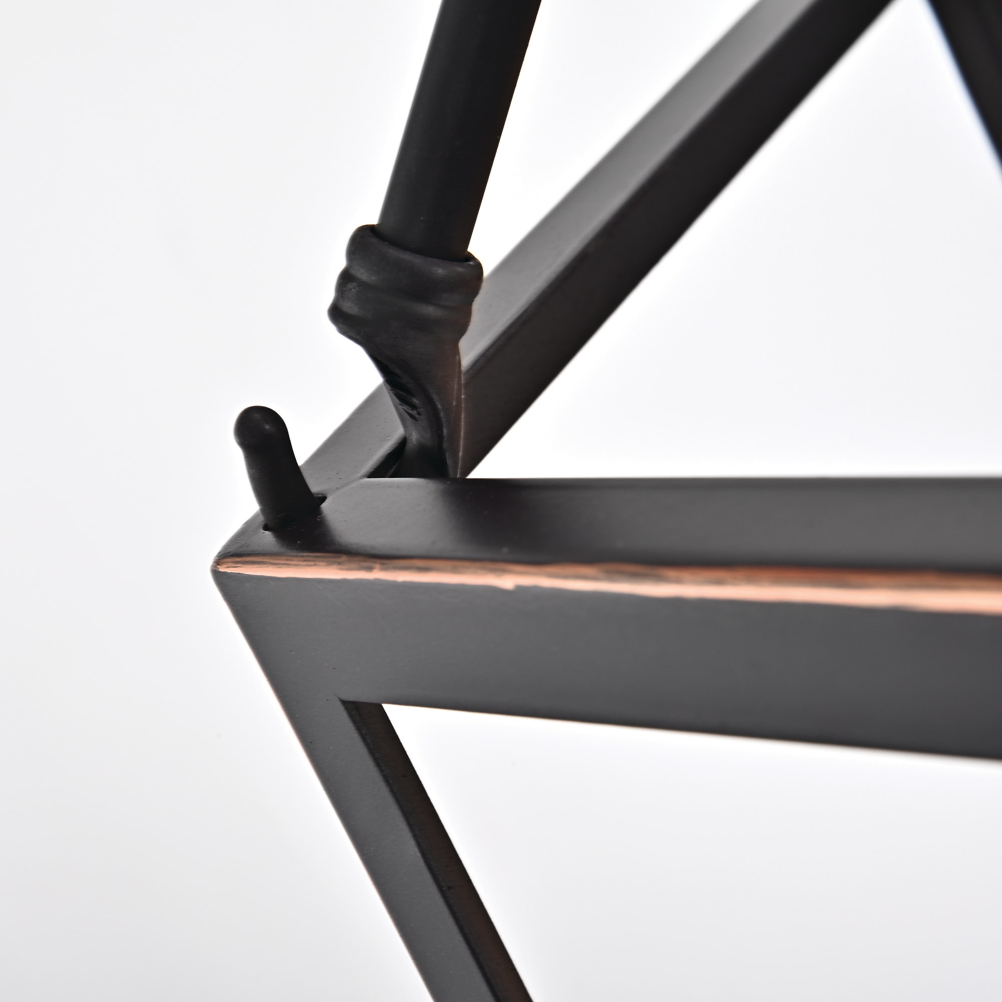 Oil Rubbed Bronze 4-Light Hexagon Cage Chandelier