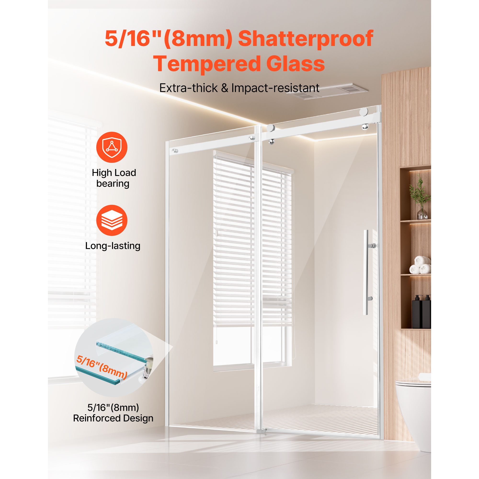 VEVOR SCWKSYMTLYSM08224V0 Shower-Doors - View #2