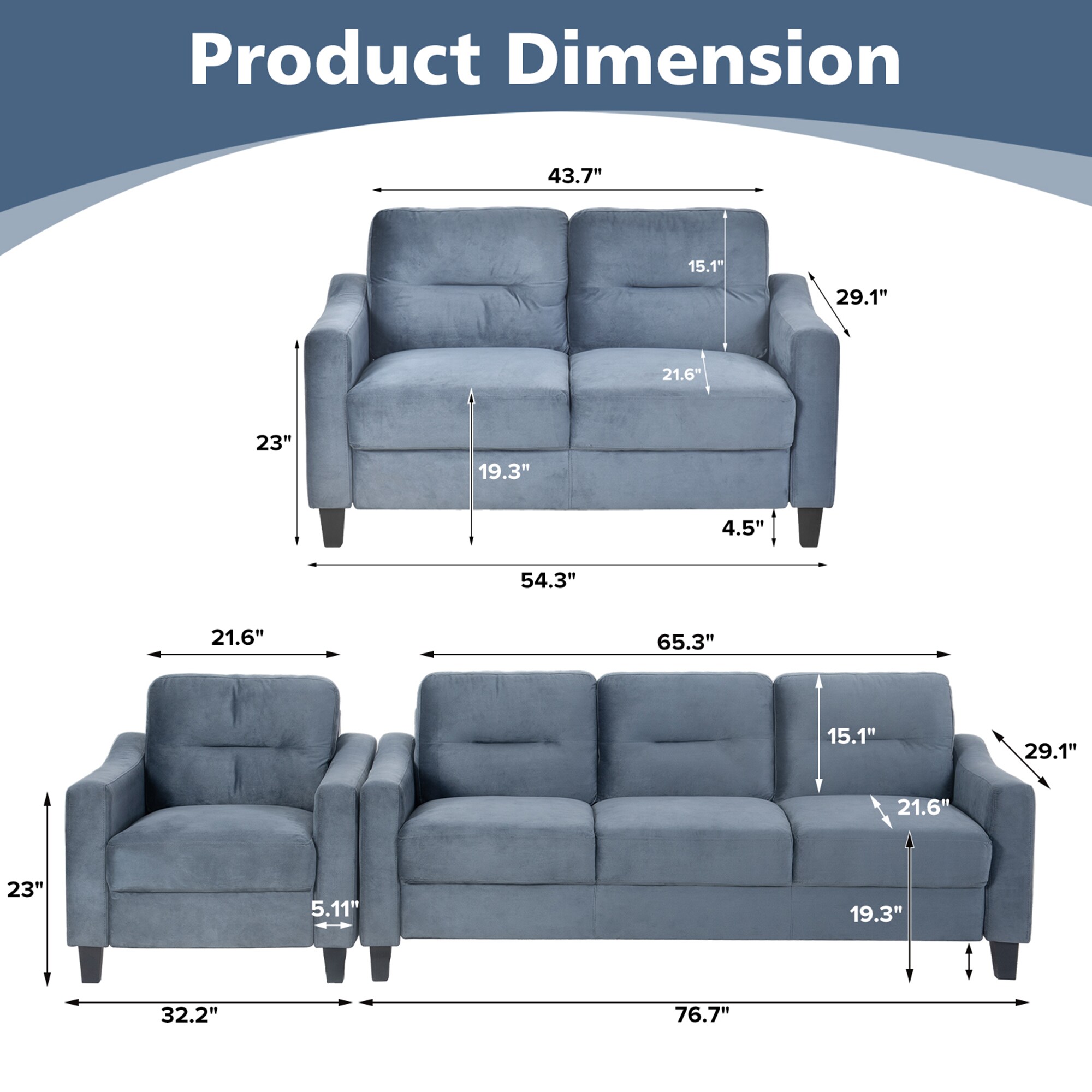 Bybafun YD2300005 Living-Room-Sets - View #3