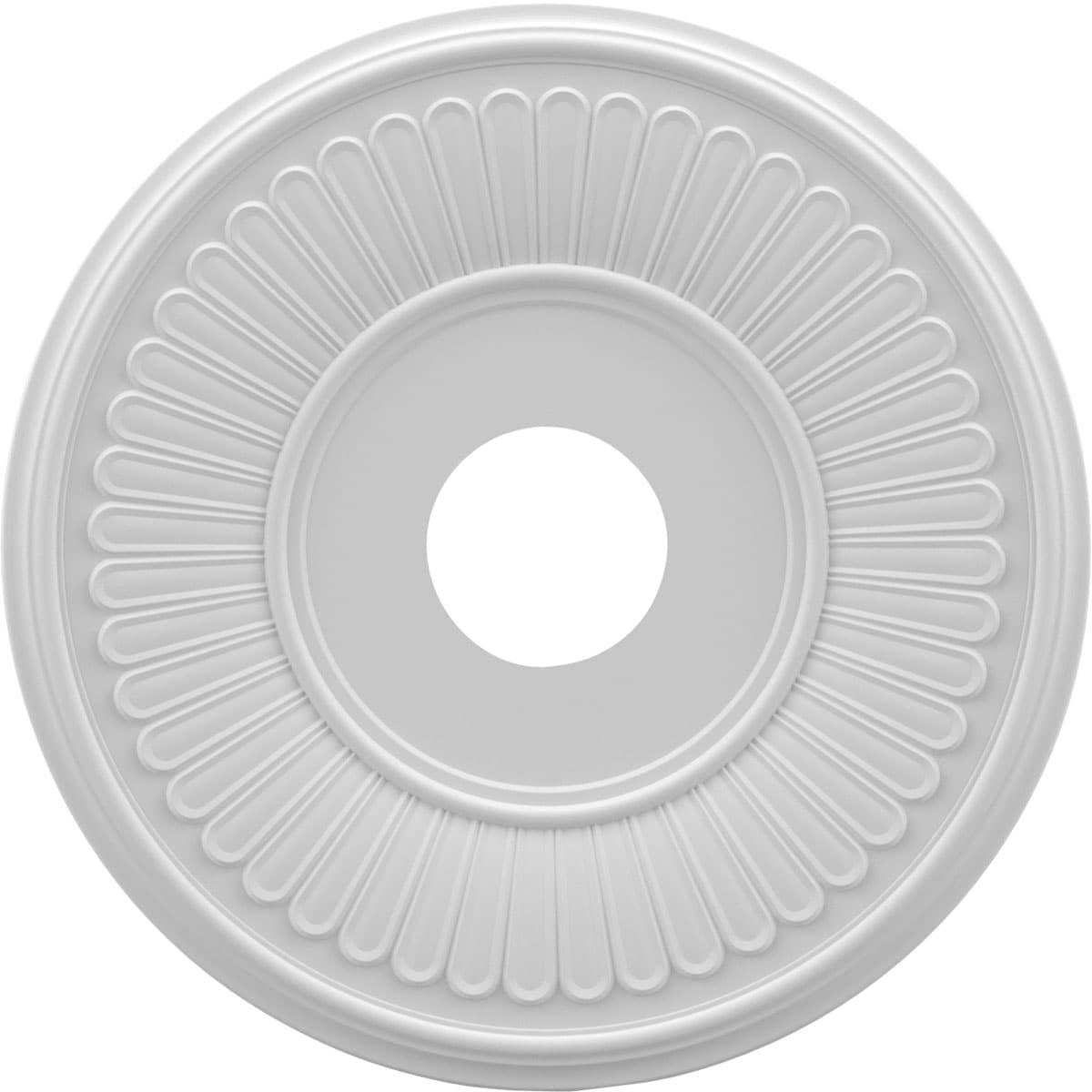 Ekena Millwork CMP16BE Berkshire Thermoformed 16-in W x 16-in L Traditional White PVC Ceiling Medallion
