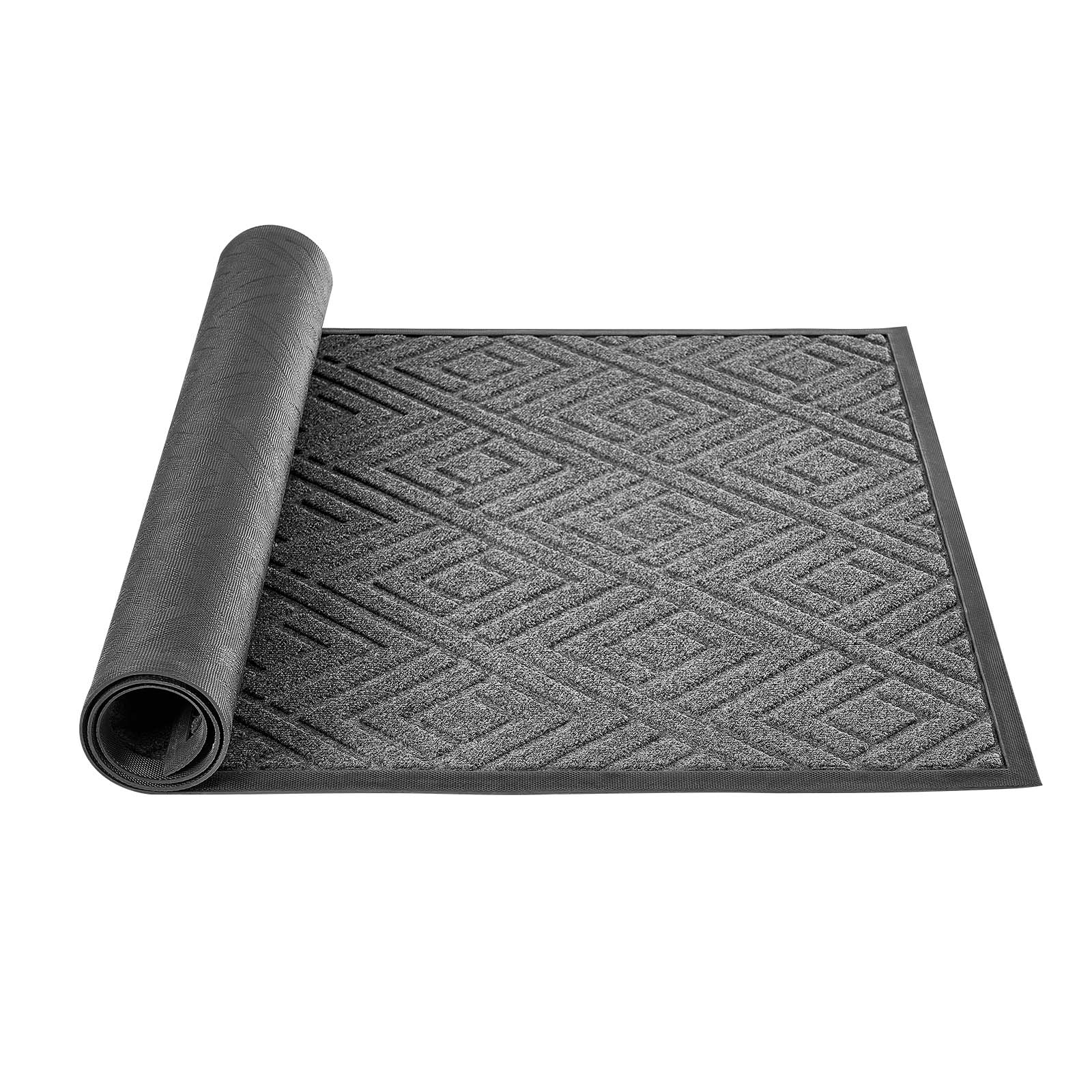 GIVIMO Front Door Mat - 61.5 x 36-in Commercial Floor Mat - Indoor Outdoor Rug with TPE Backing - Heavy-duty Washable Entry Carpet for Hallway Balcony Garage - Gray