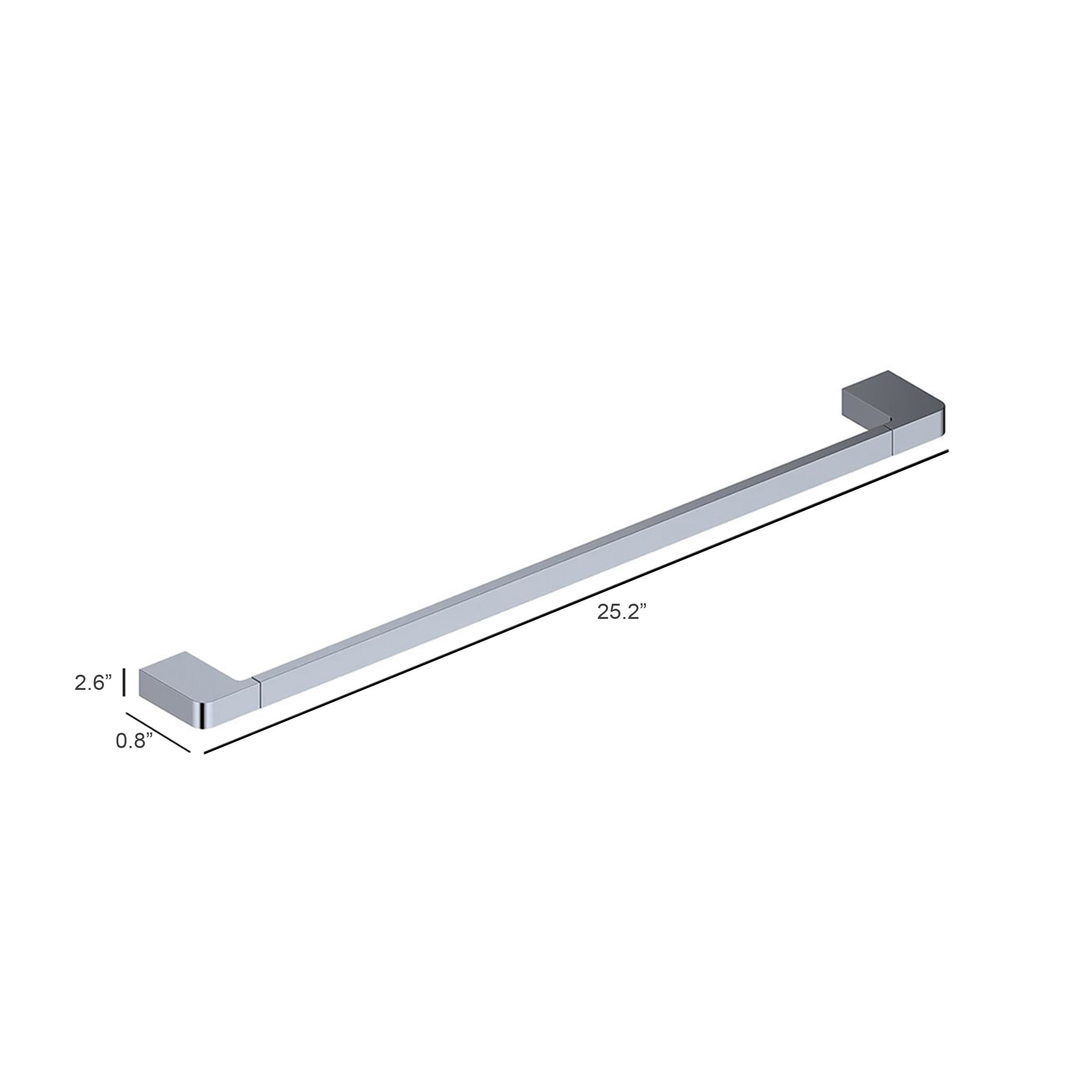 Cube Polished Chrome 24" Wall Mounted Towel Bar