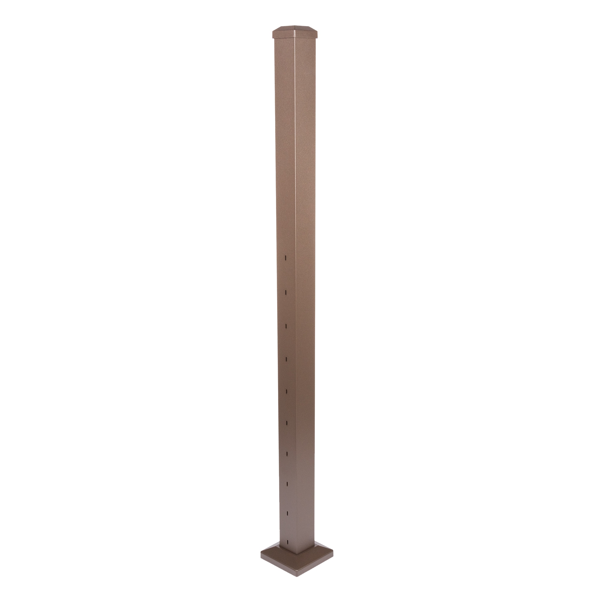 Deckorators 399171 2-1/2-in x 2-1/2-in x 4-ft Weathered brown Aluminum Deck Middle stair post