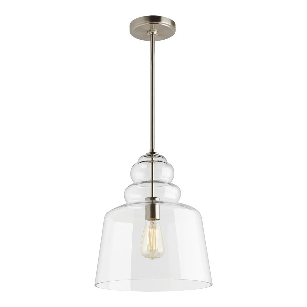 Agatha Brushed Nickel Indoor/Outdoor Vintage Pendant Light