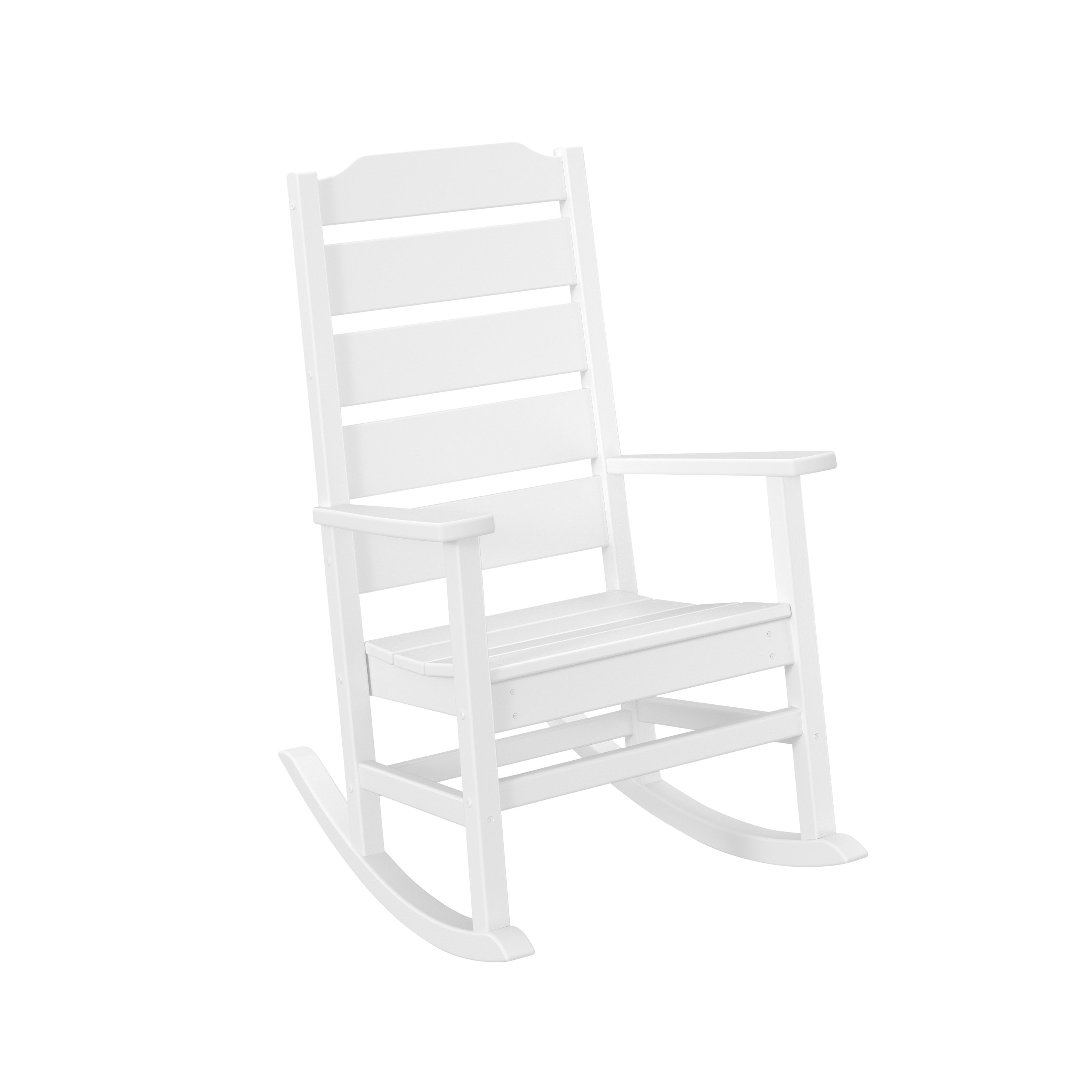 POLYDUN Outdoor Rocking Chair, Looks Like Wood, High Back Poly Lumber Patio  Rocker Chair, 365Lbs Support, All-Weather Porch Rocking Chair for Lawn,  Backyard, Indoor, Garden, White - Yahoo Shopping