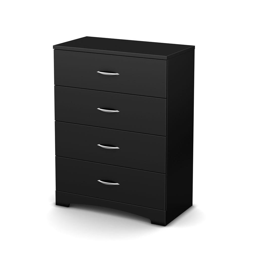 South Shore Furniture Step One Pure Black 4-Drawer Chest at Lowes.com