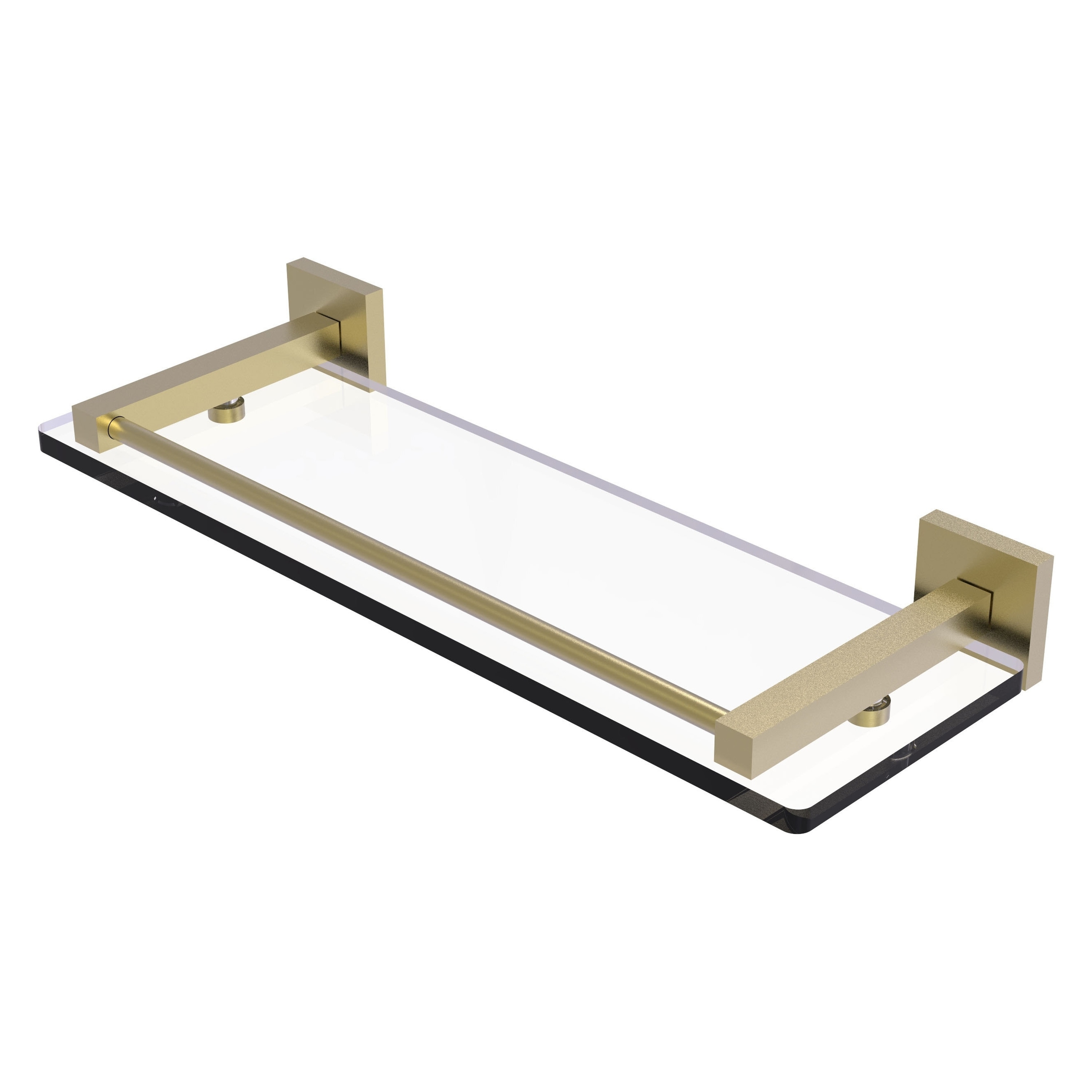 Allied Brass MT-1-16-GAL-SBR Montero Satin 1-Tier Brass Wall Mount Bathroom Shelf (16-in x 2-in x 5-in)