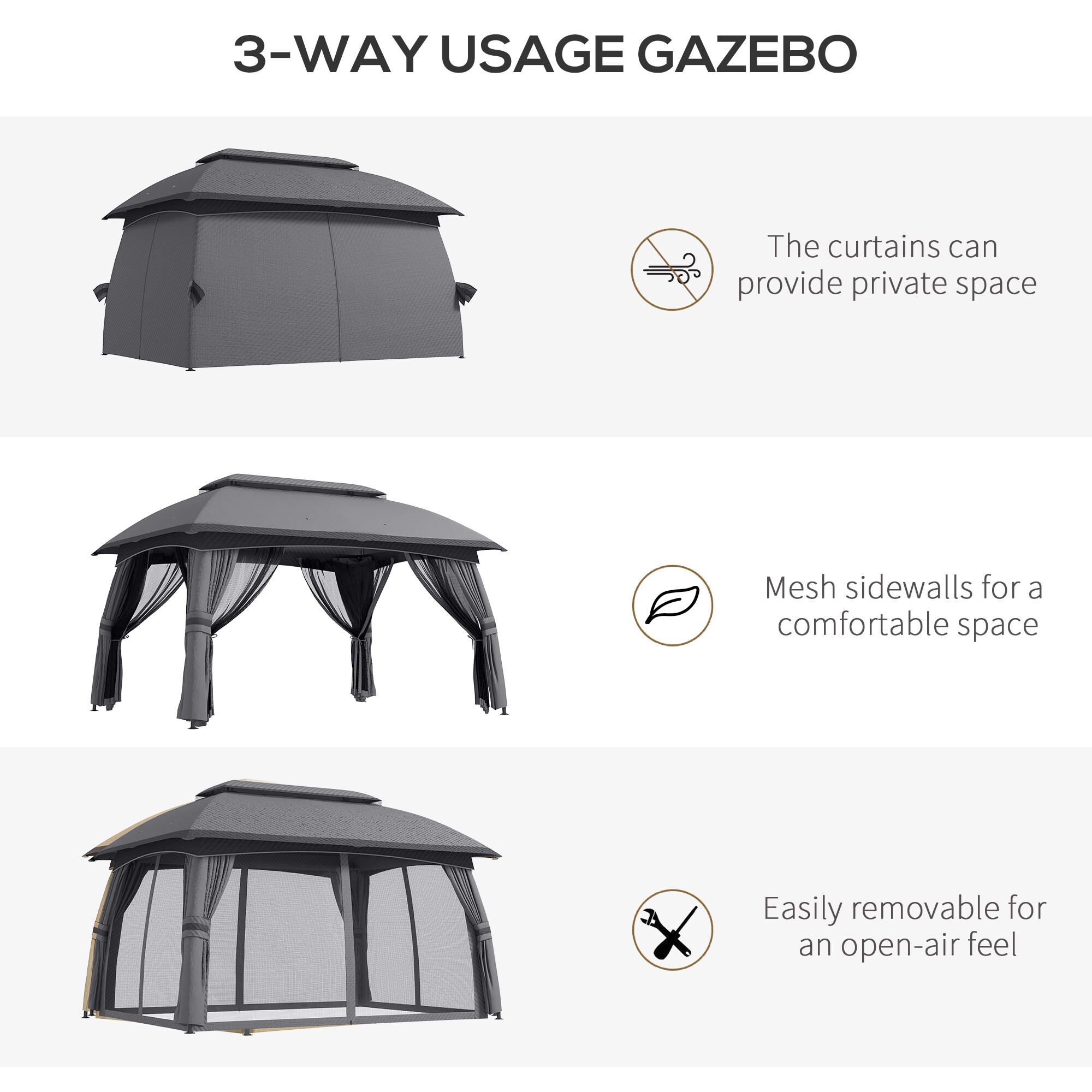 Forclover CHM-S00040 Wood-Resin-Gazebos - View #9