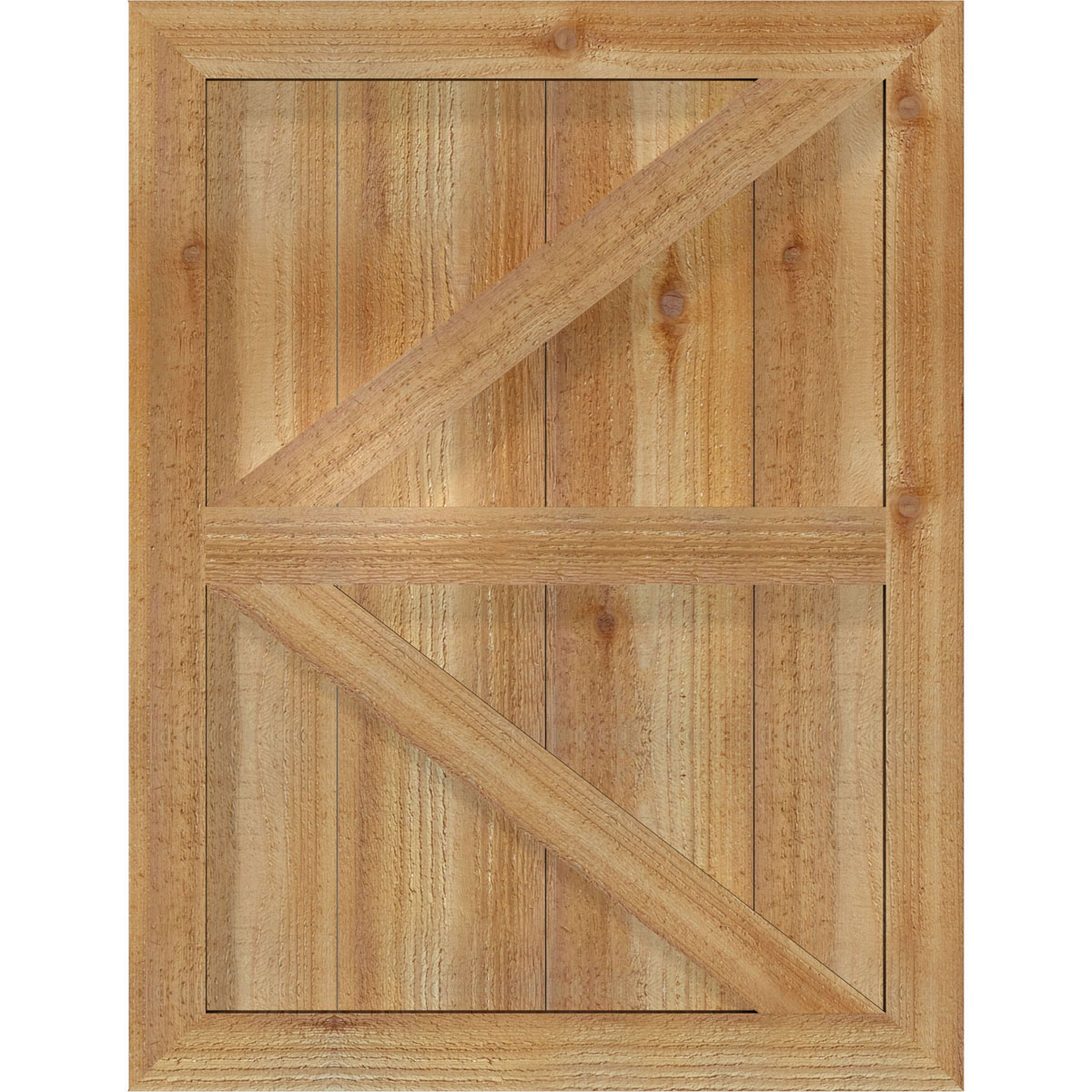 Ekena Millwork RBF06Z21X028RWR 21.5-in W x 28-in H Unfinished Paintable/Stainable Board and batten Framed with z-bar Wood Exterior Shutters ( 2 -Pack )