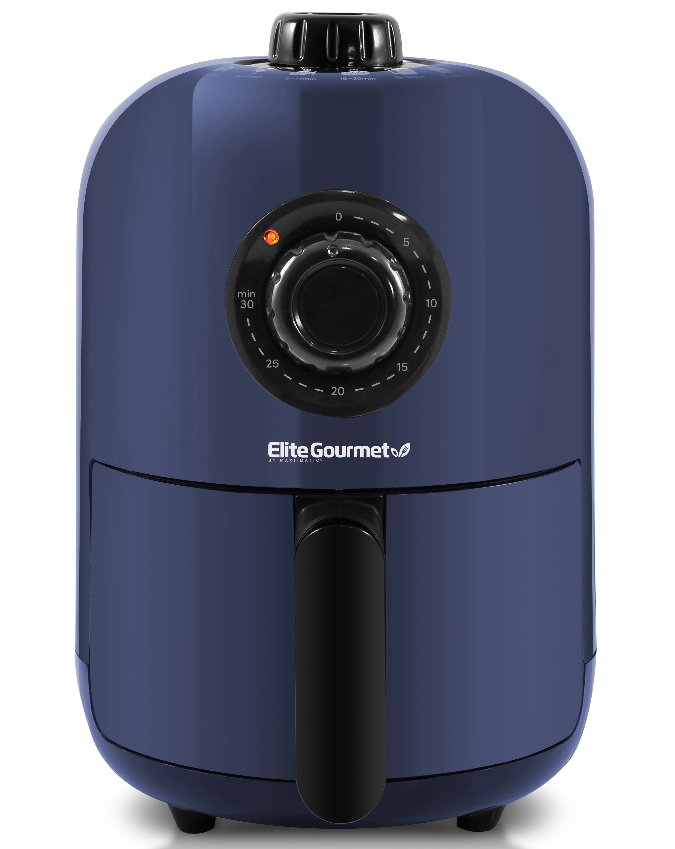 Elite Gourmet 2.1qt Hot Air Fryer Blue Grey - Adjustable Timer &  Temperature - Oil-Free Cooking - UL Listed in the Air Fryers department at