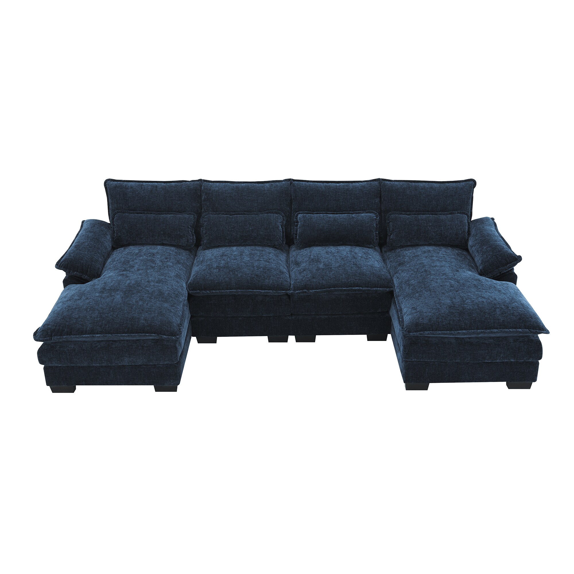 Bybafun YA3700237 110-in W Modern Blue Sofa