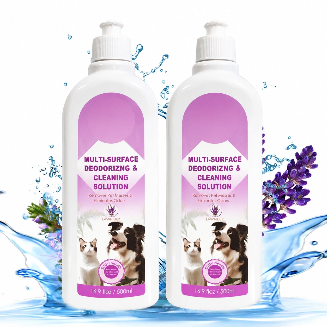 KIWDZFU  Multi Surface Floor Cleaning Solution Lavender Scent Compatible with Roborock eufy Dreame iRobot Roomba Robot Vacuums and Mops Cordless