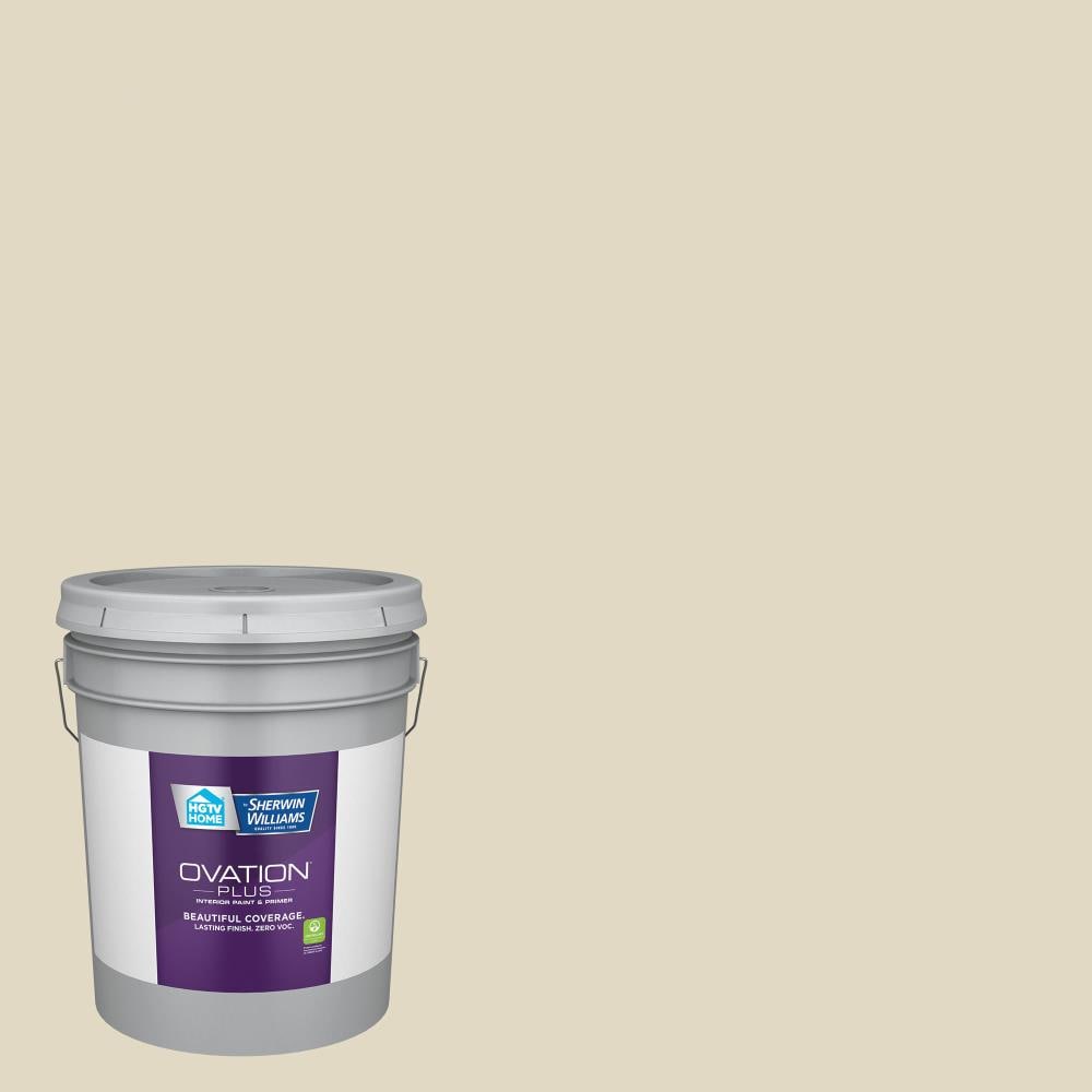 HGTV HOME by Sherwin-Williams 7003-2-2557223 Ovation Plus Flat Unforgettable 7003-2 Latex Interior Paint Paint + Primer ( 5-gallon )