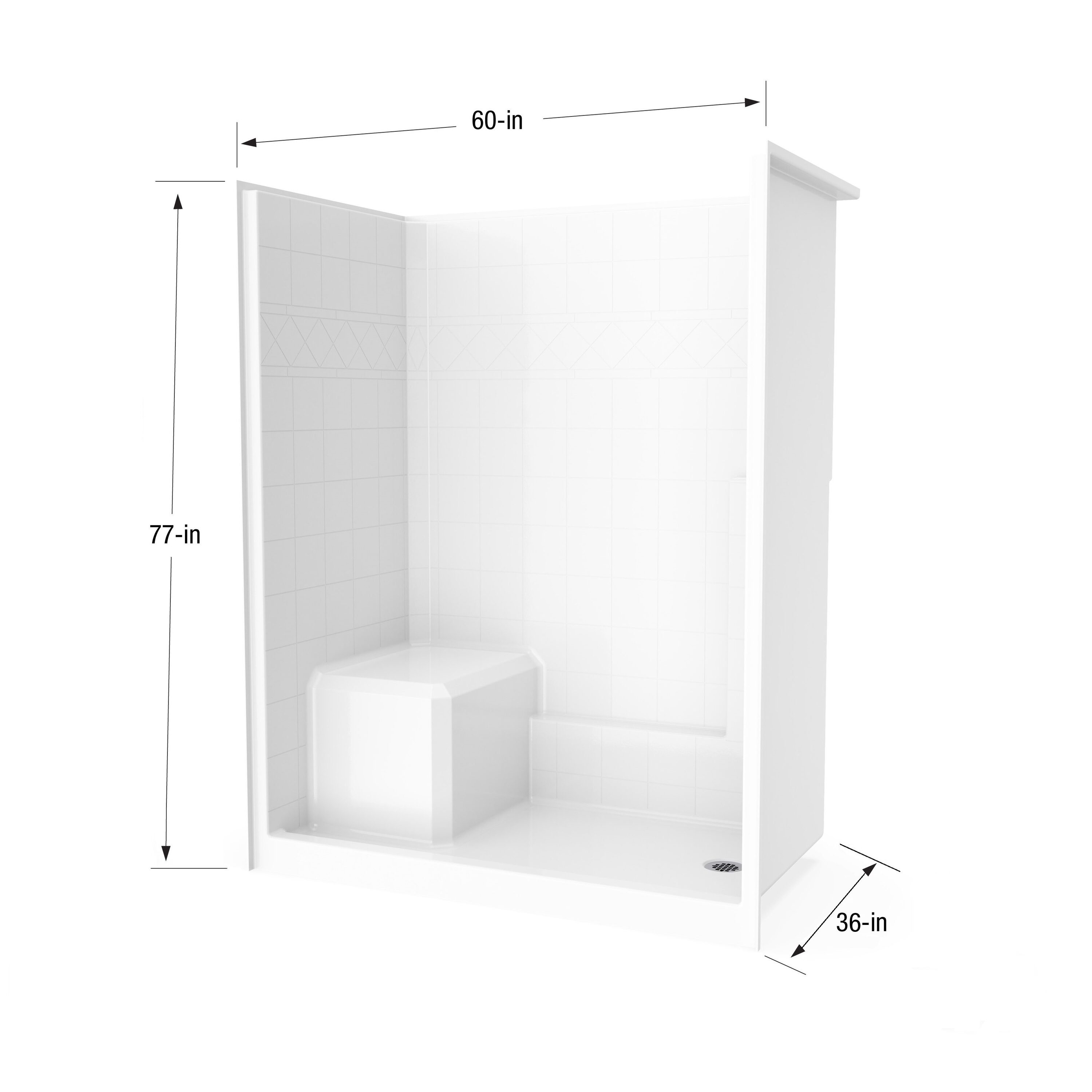 Laurel Mountain LM6036SH1S1PLWC1 Alcove-Shower-Kit - View #4